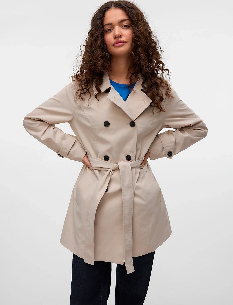 Vero Moda - VMCHELSEA OLIVIA TRENCHCOAT NOOS - trenchcoats - oatmeal - 4
