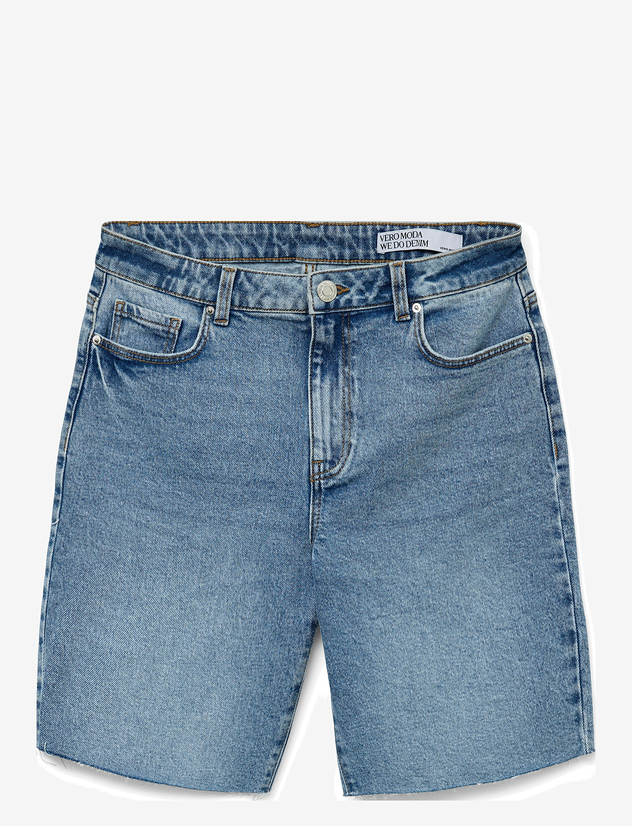 Vero Moda - VMCLEO HR LONG DNM SHORTS MIX NOOS - jeansshorts - light blue denim - 1