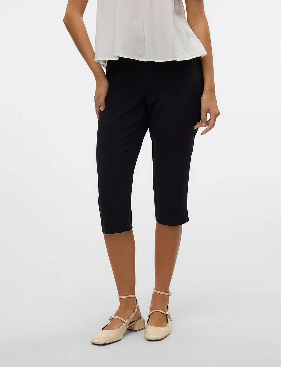 Vero Moda - VMCIRI MW CAPRI PANT - caprihose - black - 0