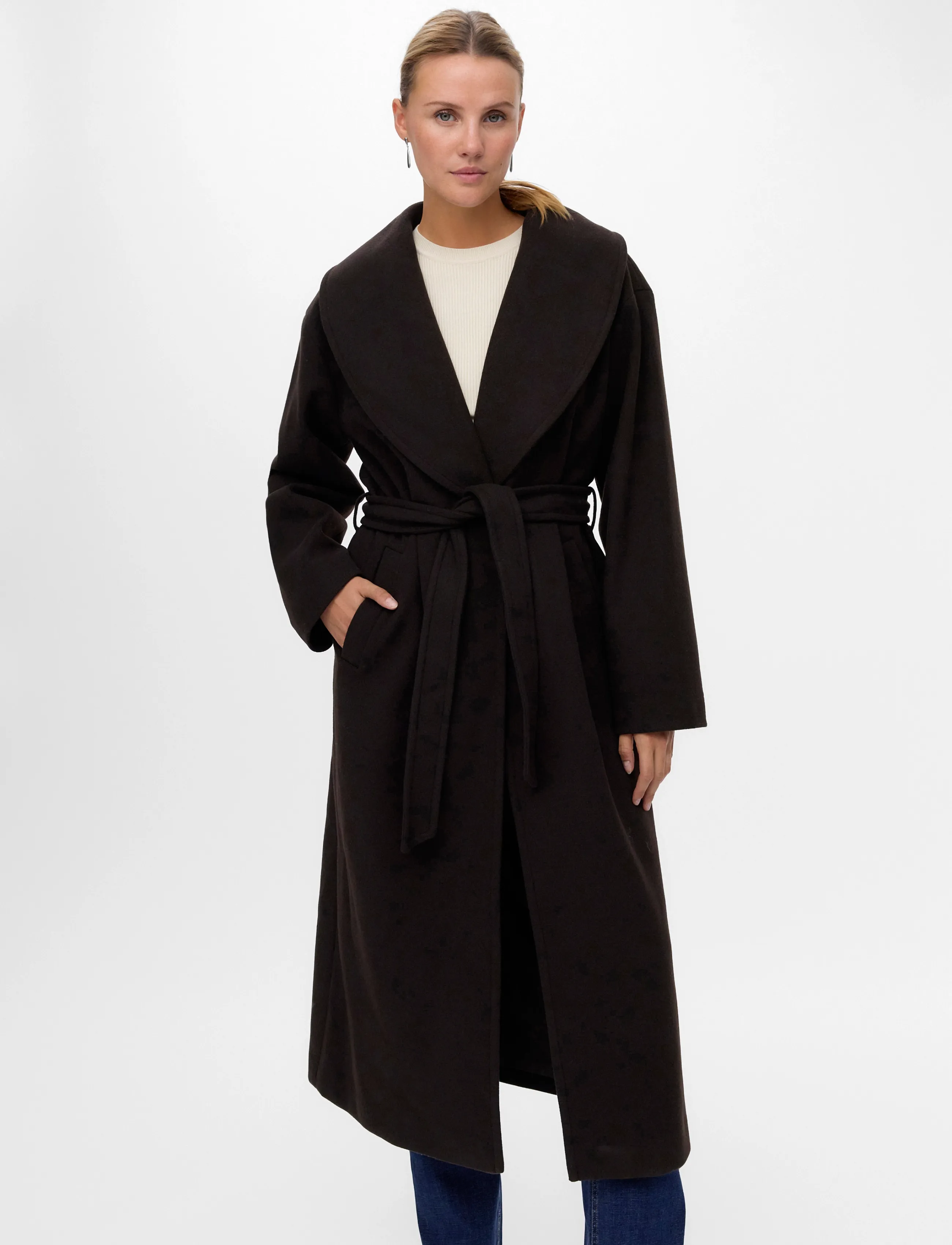 Vero Moda - VMANNE BERGEN XTRA LONG COAT GA - mäntel - chocolate torte - 4