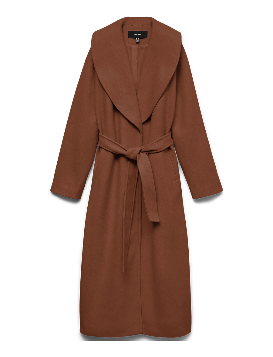 Vero Moda - VMANNE BERGEN XTRA LONG COAT GA - vinterjackor - cocoa brown - 1