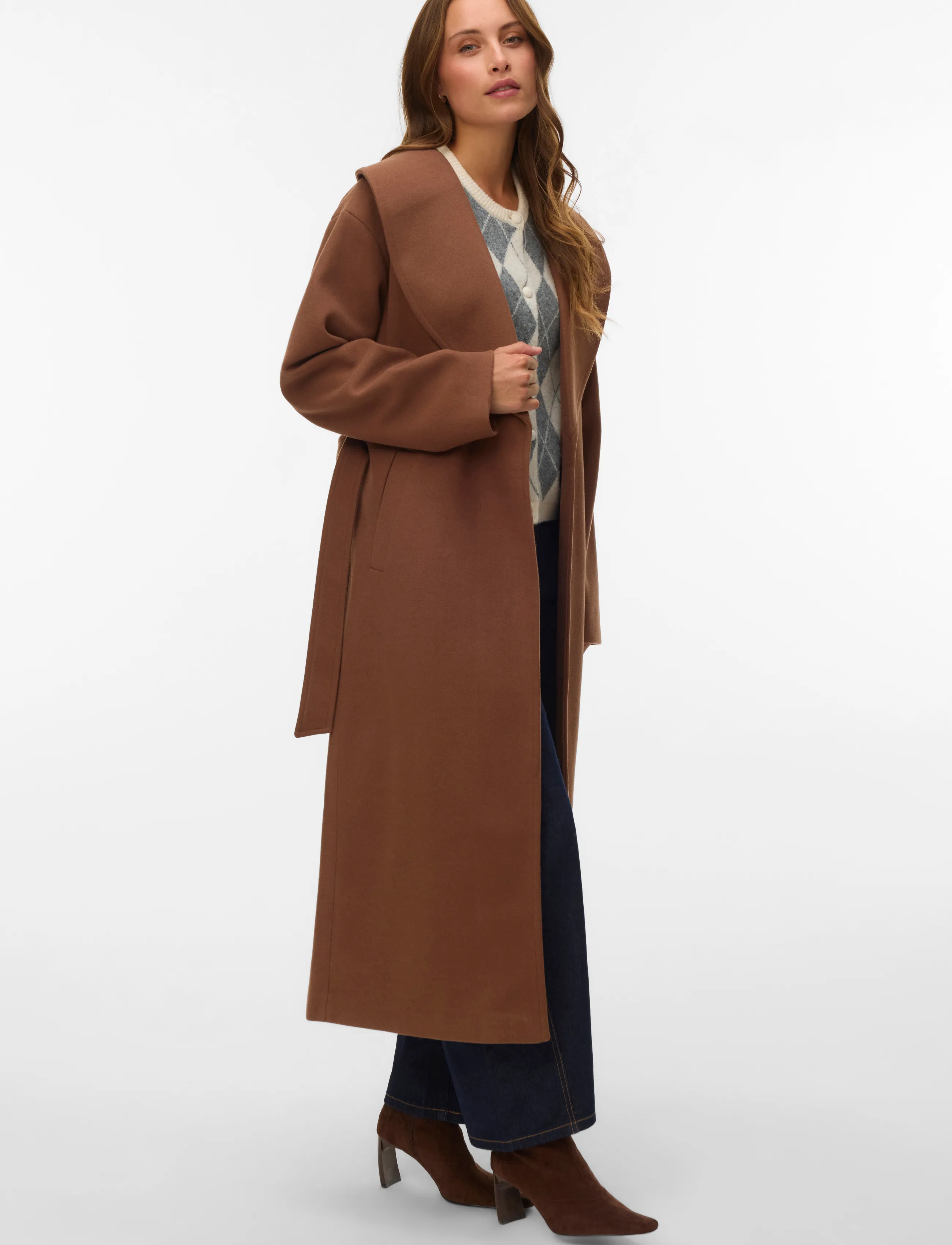 Vero Moda - VMANNE BERGEN XTRA LONG COAT GA - vinterjackor - cocoa brown - 3