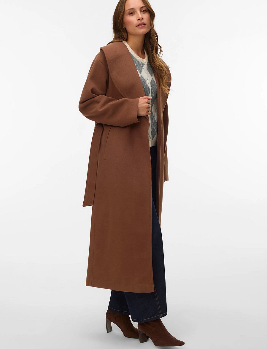 Vero Moda - VMANNE BERGEN XTRA LONG COAT GA - vinterjackor - cocoa brown - 3