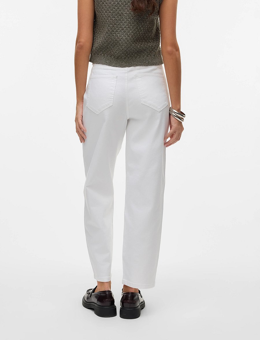 Vero Moda - VMLIA HR BARREL DNM JEANS VI410 - barrel jeans - snow white - 3