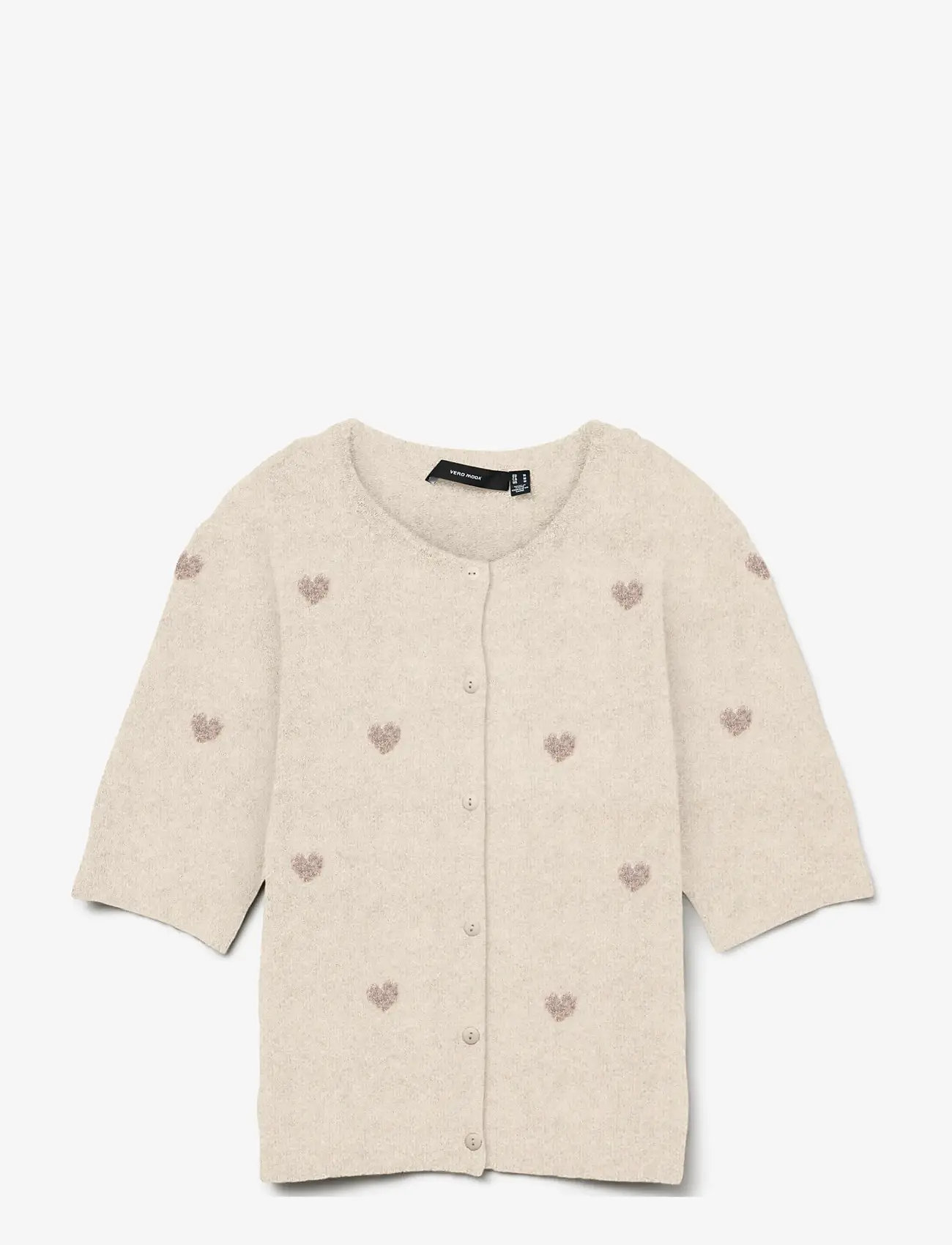 Vero Moda - VMDOFFY INTARSIA 2/4 O-NCK CARDIGAN NOOS - koftor - birch - 1