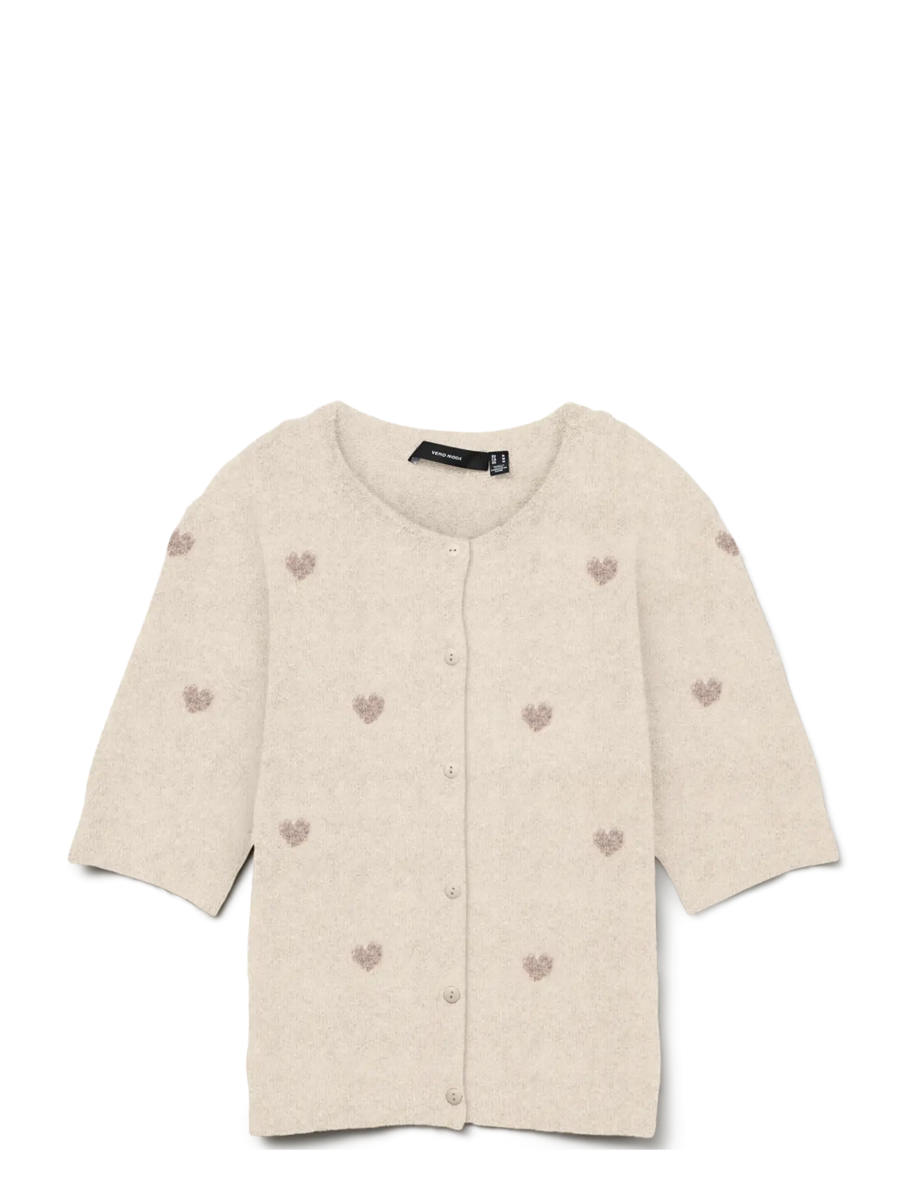 VMDOFFY INTARSIA 2/4 O-NCK CARDIGAN NOOS - BIRCH