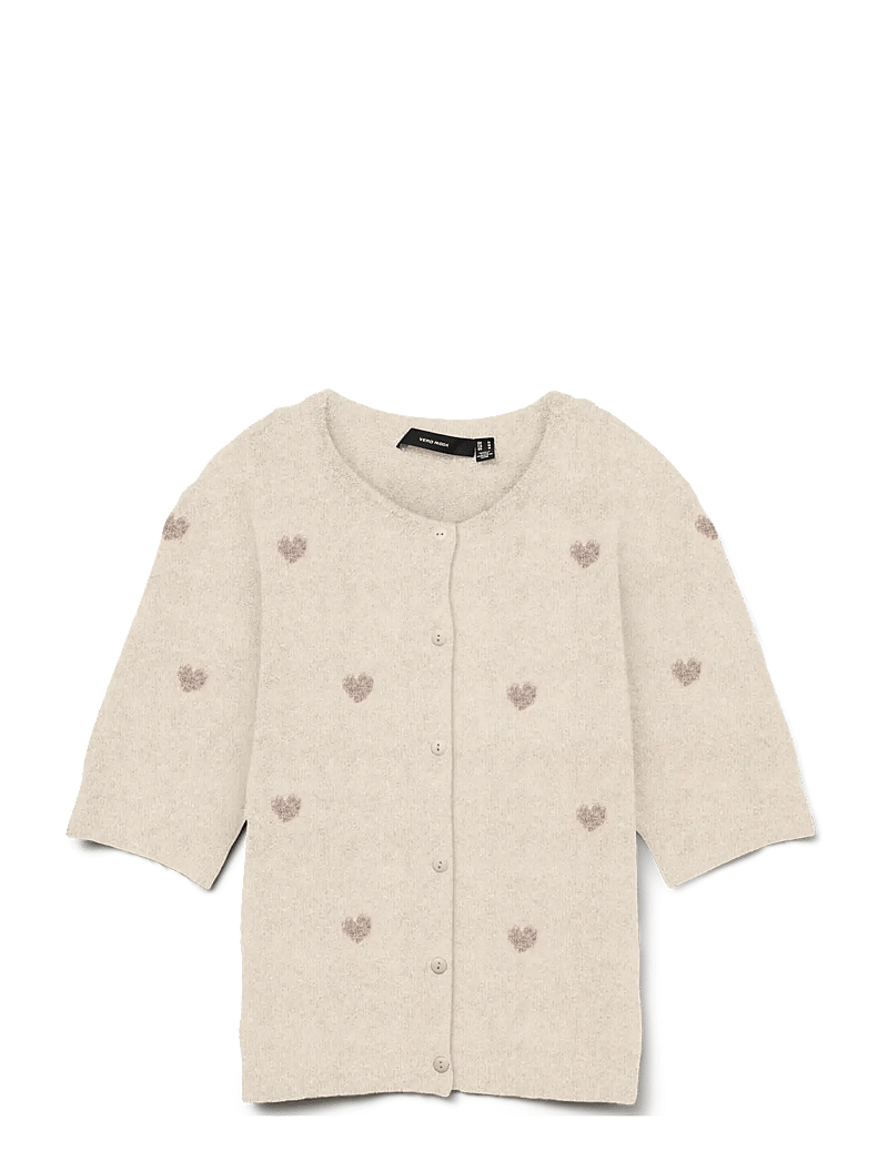 Vero Moda - VMDOFFY INTARSIA 2/4 O-NCK CARDIGAN NOOS - koftor - birch - 1