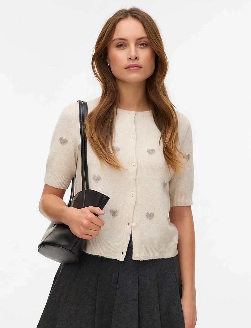 Vero Moda - VMDOFFY INTARSIA 2/4 O-NCK CARDIGAN NOOS - koftor - birch - 3