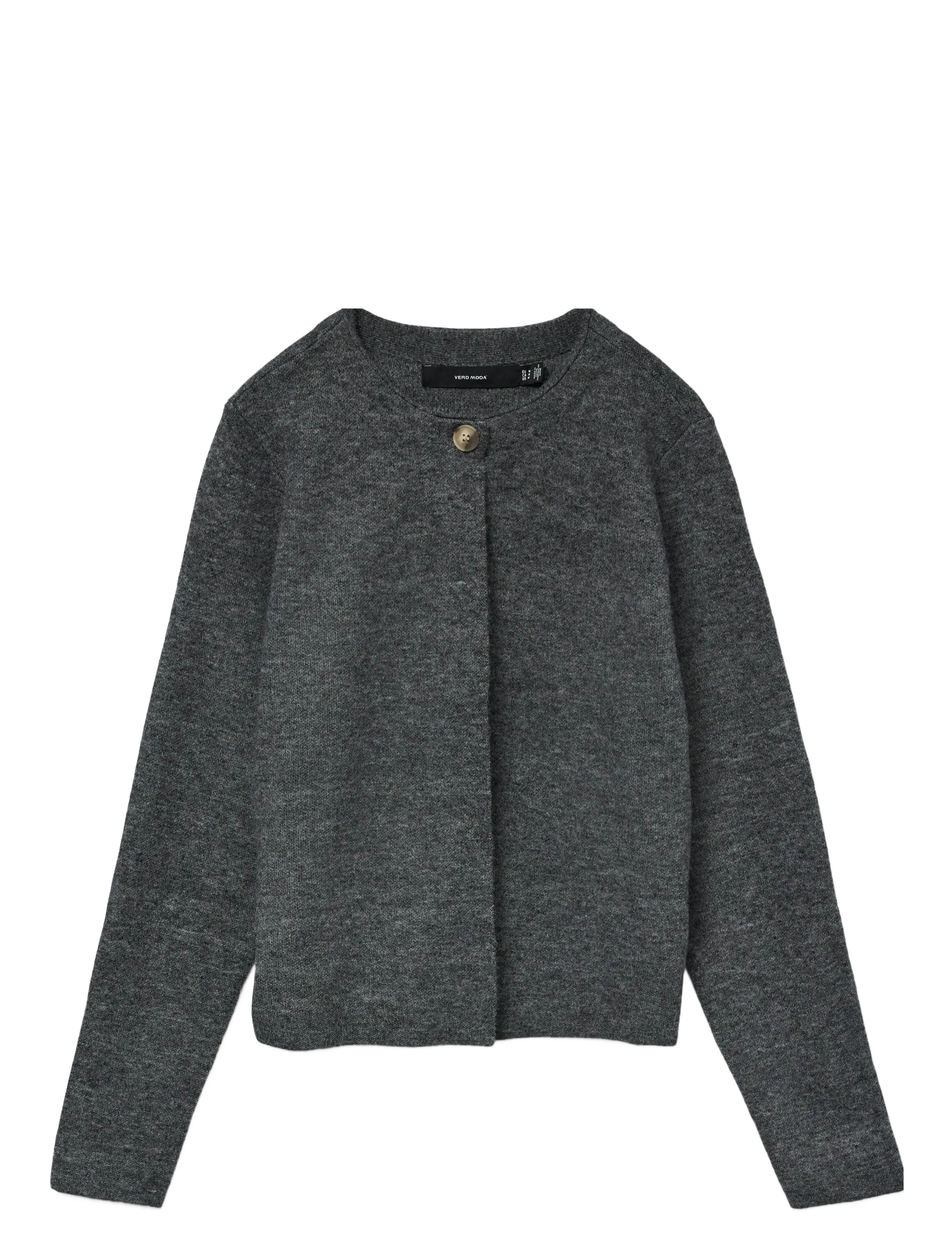 Vero Moda VMMARINA LS O-NECK CARDIGAN BOO - Neuleet - DARK GREY MELANGE / grey