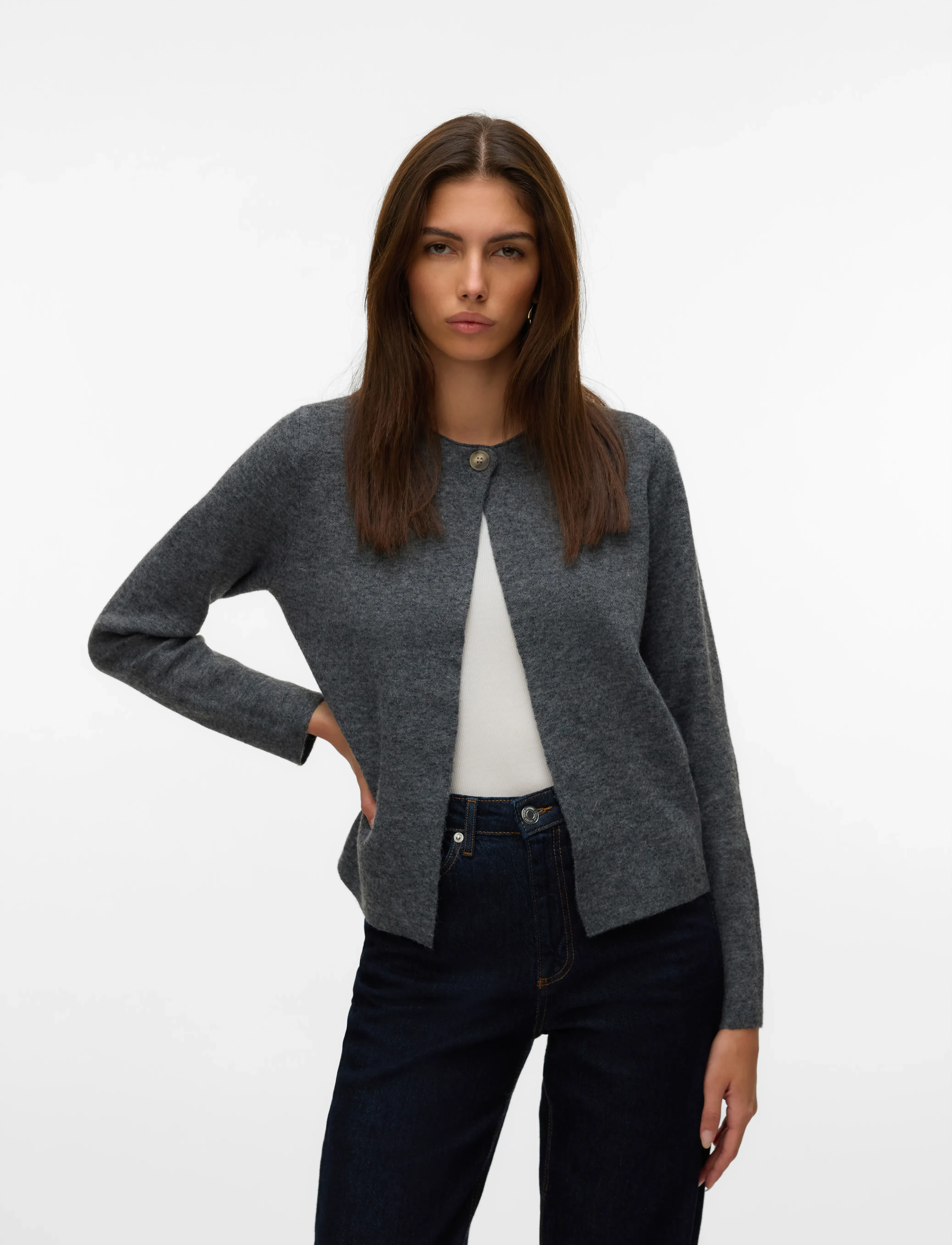 Vmmarina Ls O-Neck Cardigan Boo