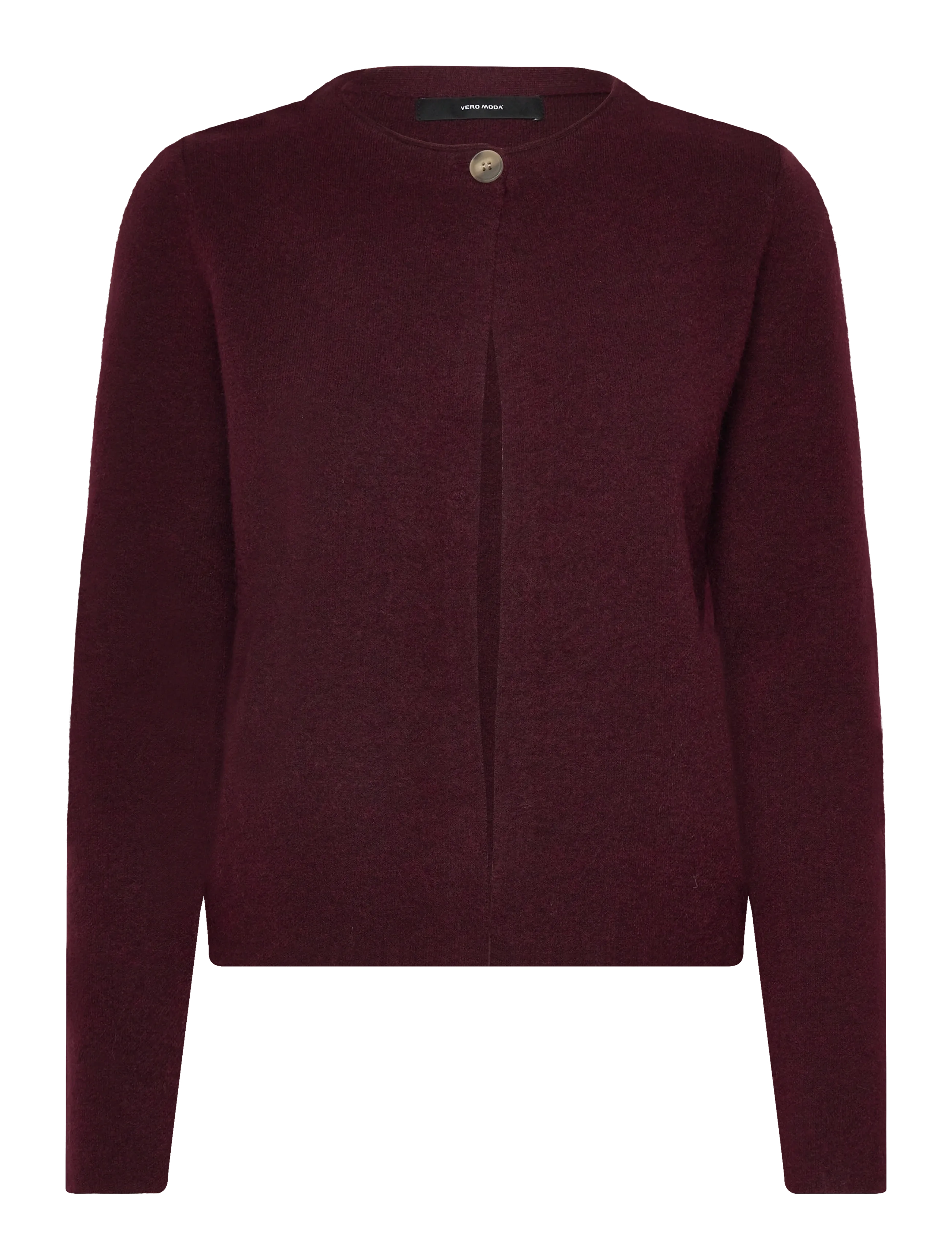 VERO MODA Vmmarina Ls O-Neck Cardigan Boo Burgundy - XS - Damen
