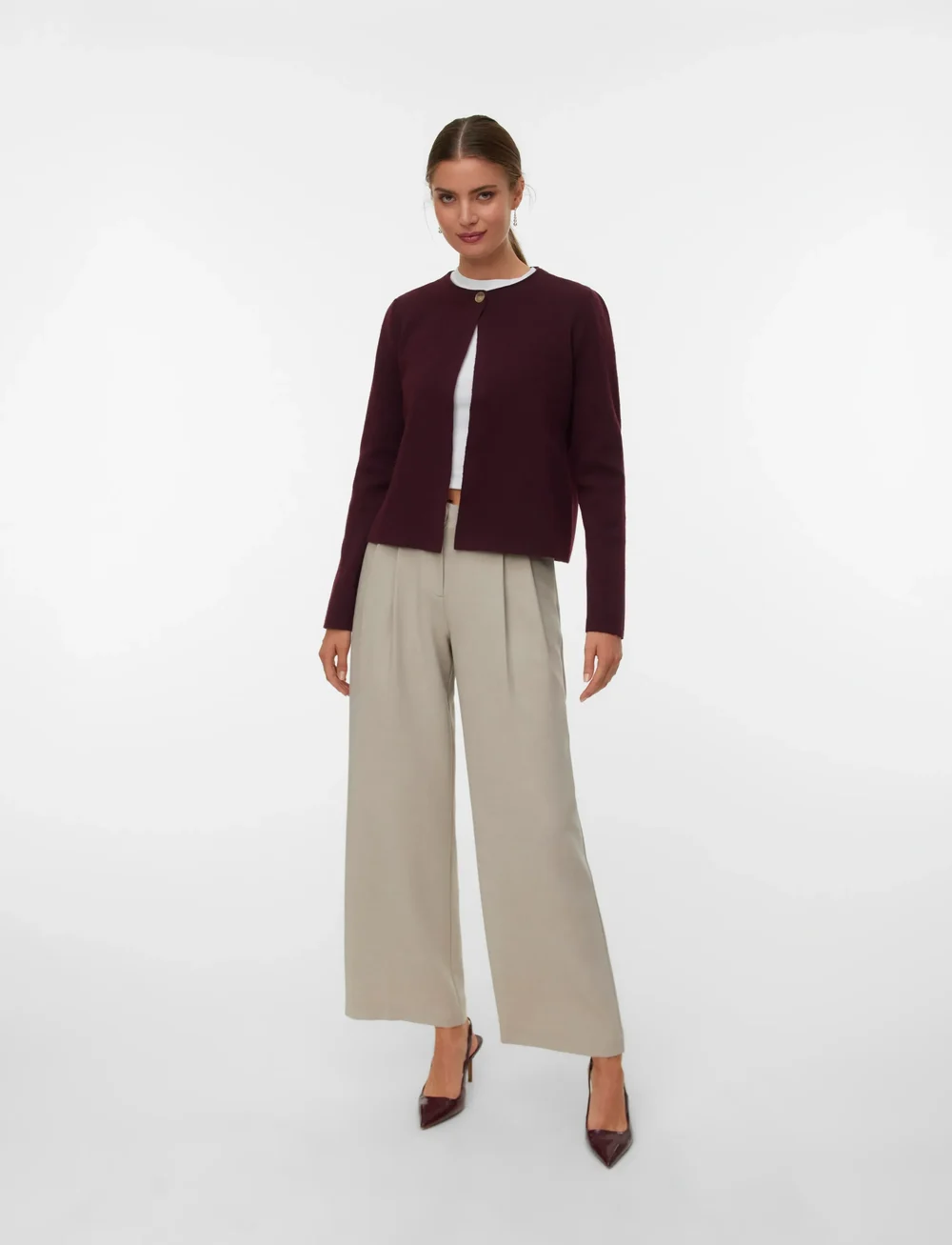 Vero Moda - VMMARINA LS O-NECK CARDIGAN BOO - cardigans - winetasting - 0