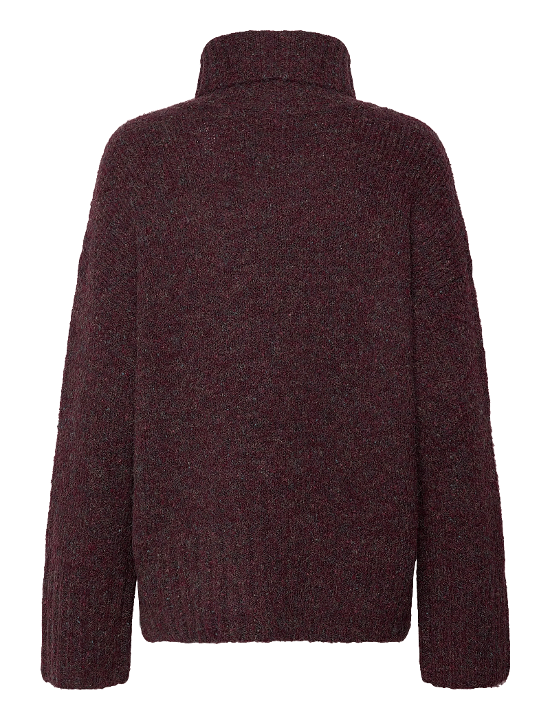 Vero Moda - VMINGRID LS ROLL NECK PULLOVER NOOS - stickade tröjor - winetasting - 1