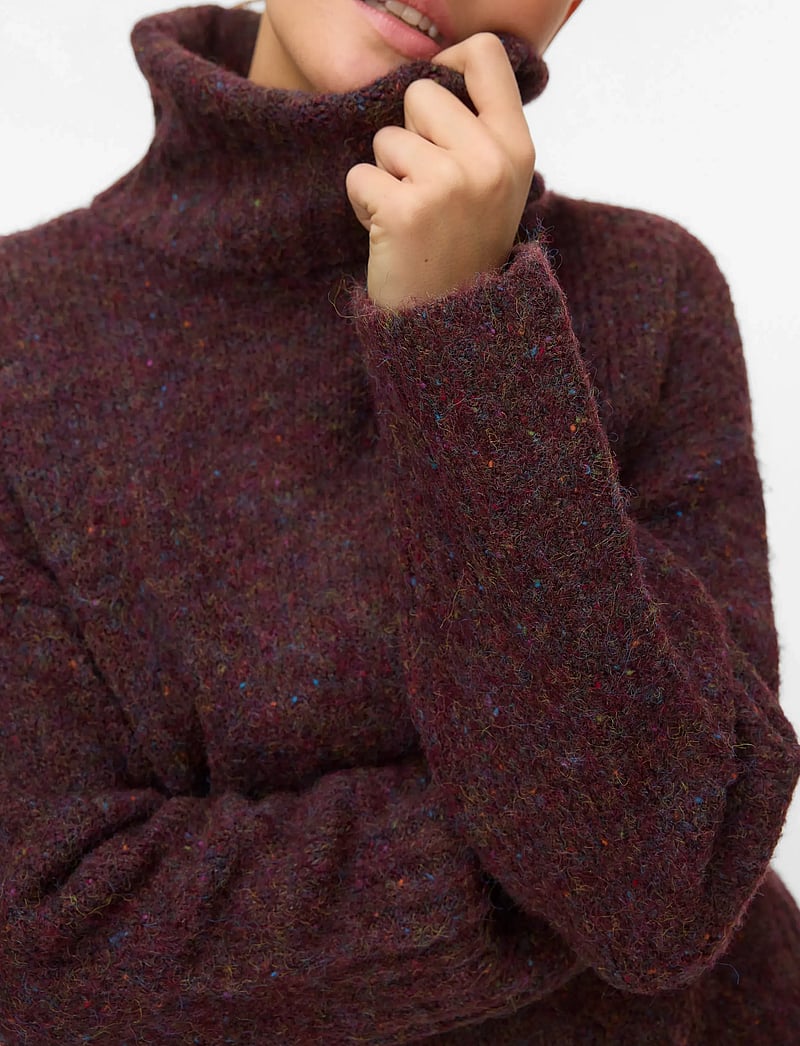 Vero Moda - VMINGRID LS ROLL NECK PULLOVER NOOS - striktrøjer - winetasting - 5