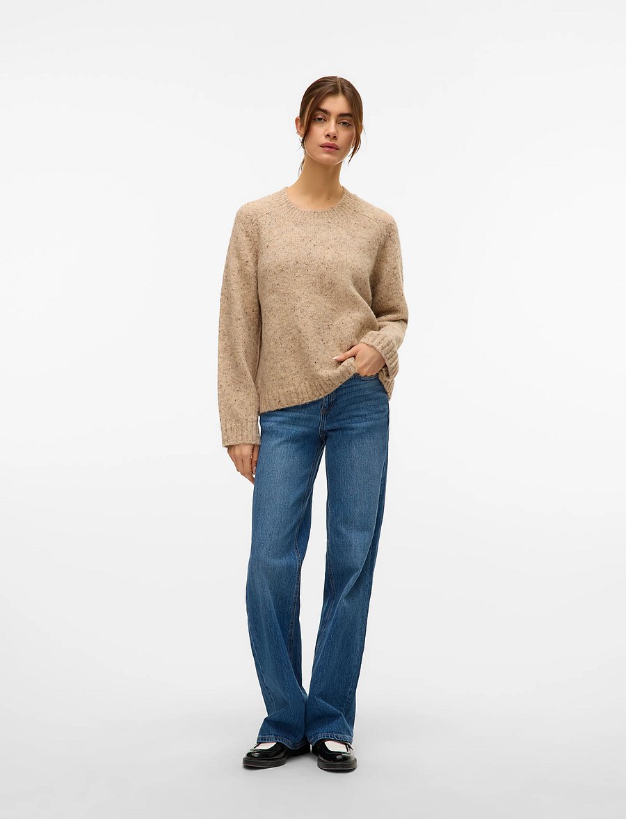 Vero Moda - VMINGRID LS O-NECK PULLOVER - pullover - silver mink - 3