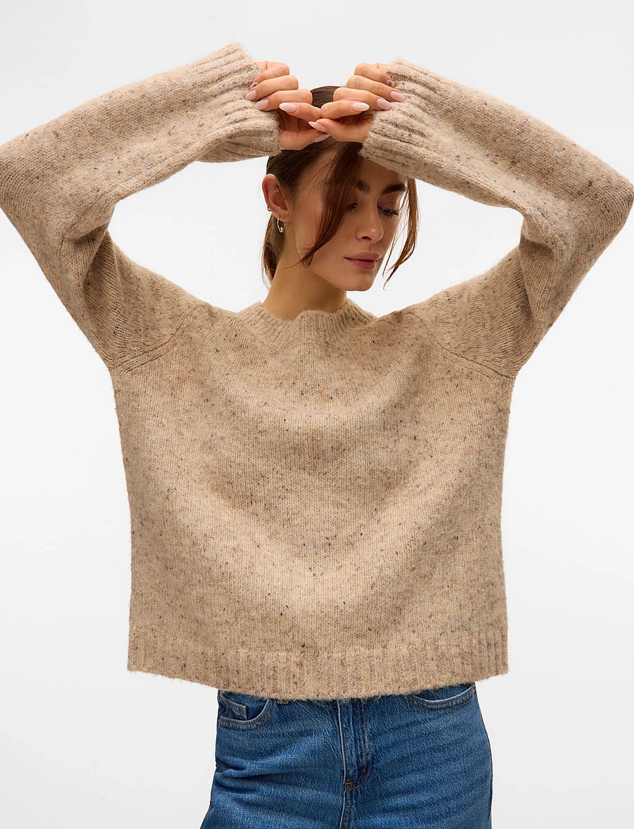 Vero Moda - VMINGRID LS O-NECK PULLOVER - pullover - silver mink - 4