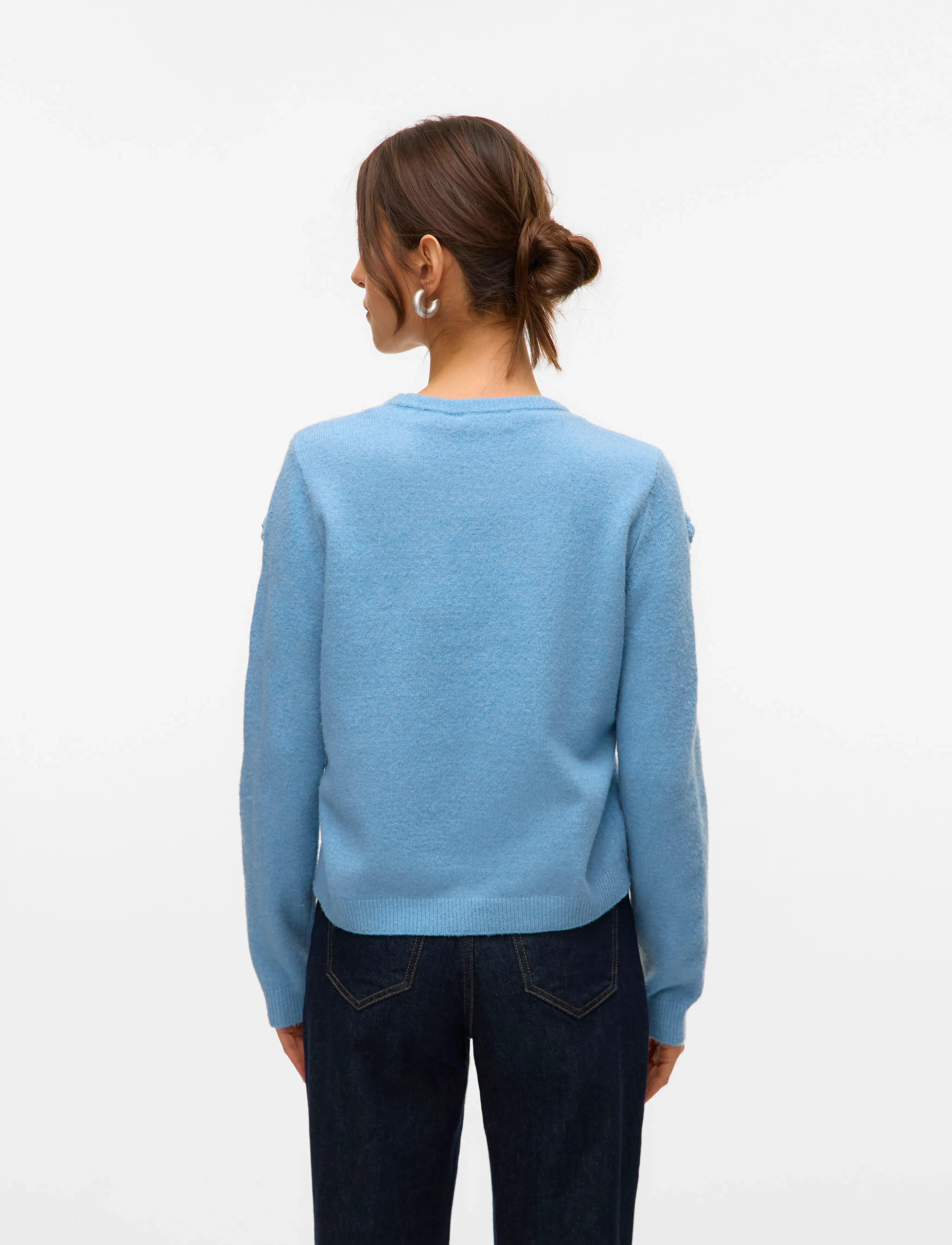 Vero Moda - VMROSE LS O-NECK PULLOVER BOO - laveste priser - glacier lake - 2
