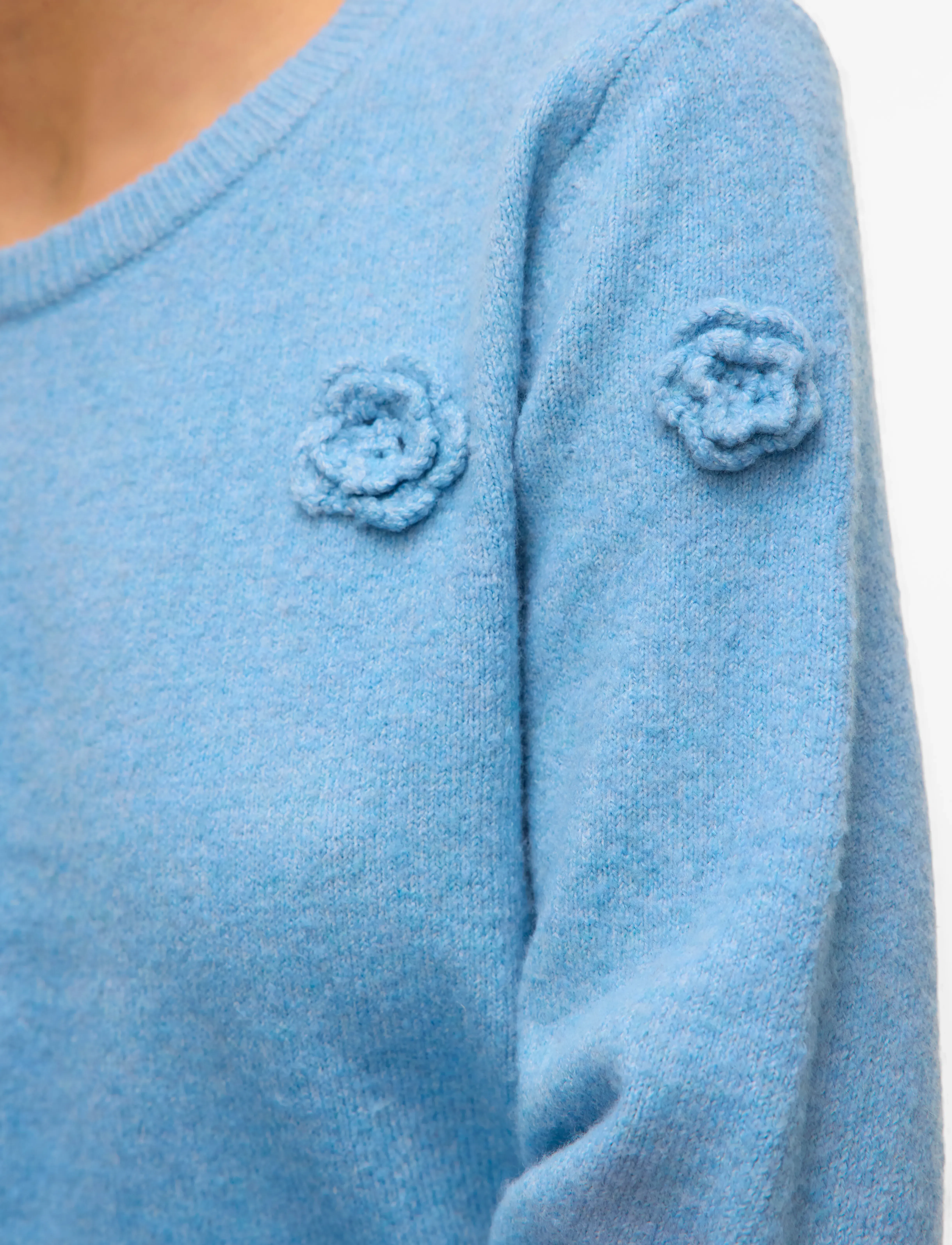 Vero Moda - VMROSE LS O-NECK PULLOVER BOO - laveste priser - glacier lake - 4