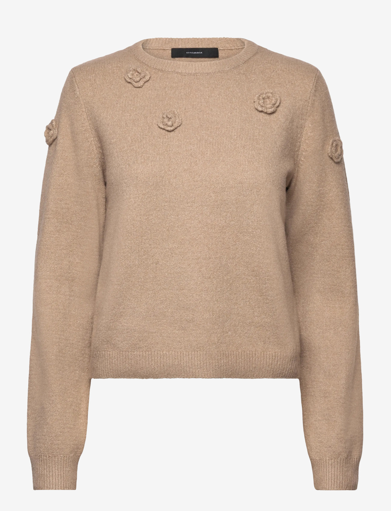 Vero Moda - VMROSE LS O-NECK PULLOVER BOO - stickade tröjor - silver mink - 0