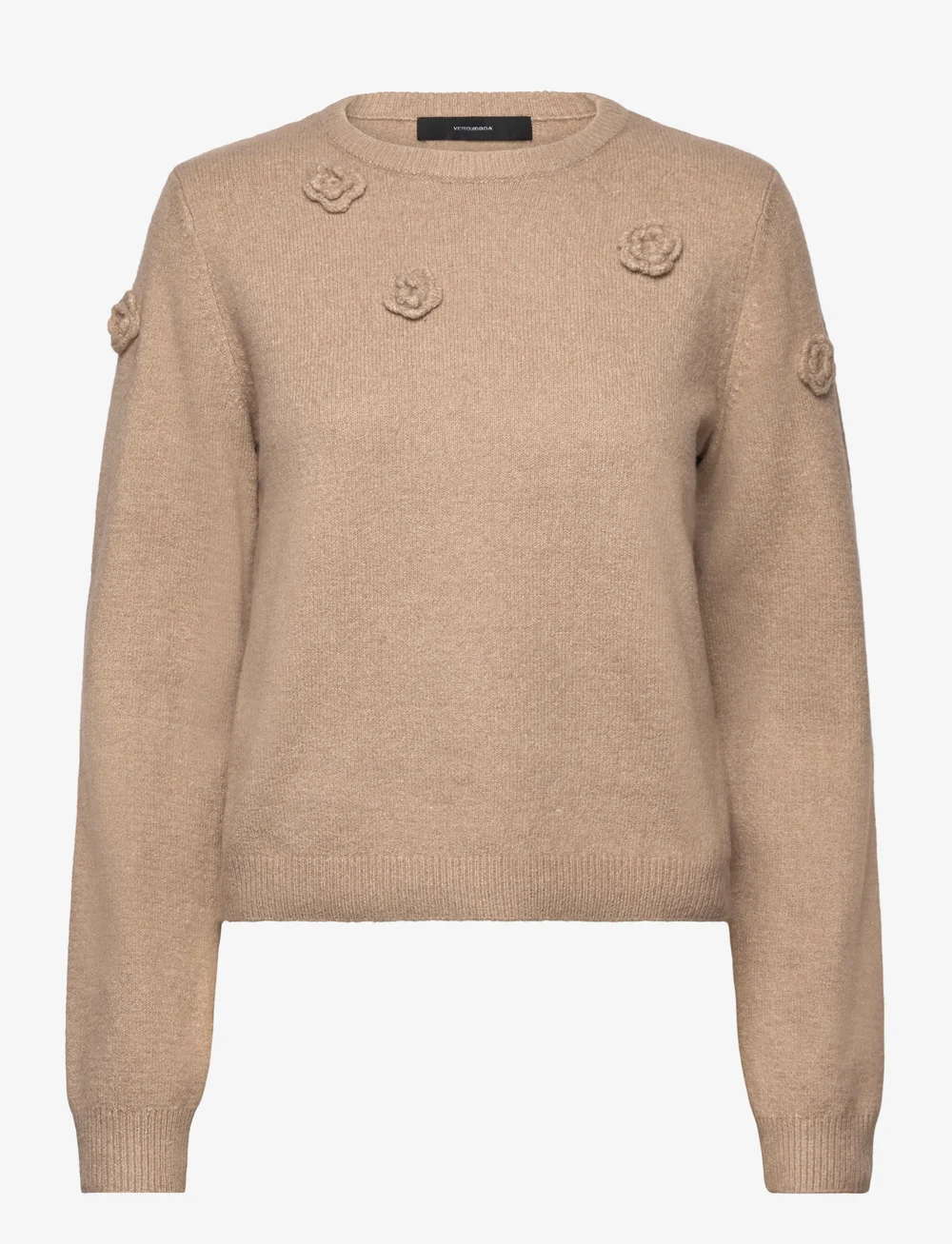 Vero Moda - VMROSE LS O-NECK PULLOVER BOO - stickade tröjor - silver mink - 0