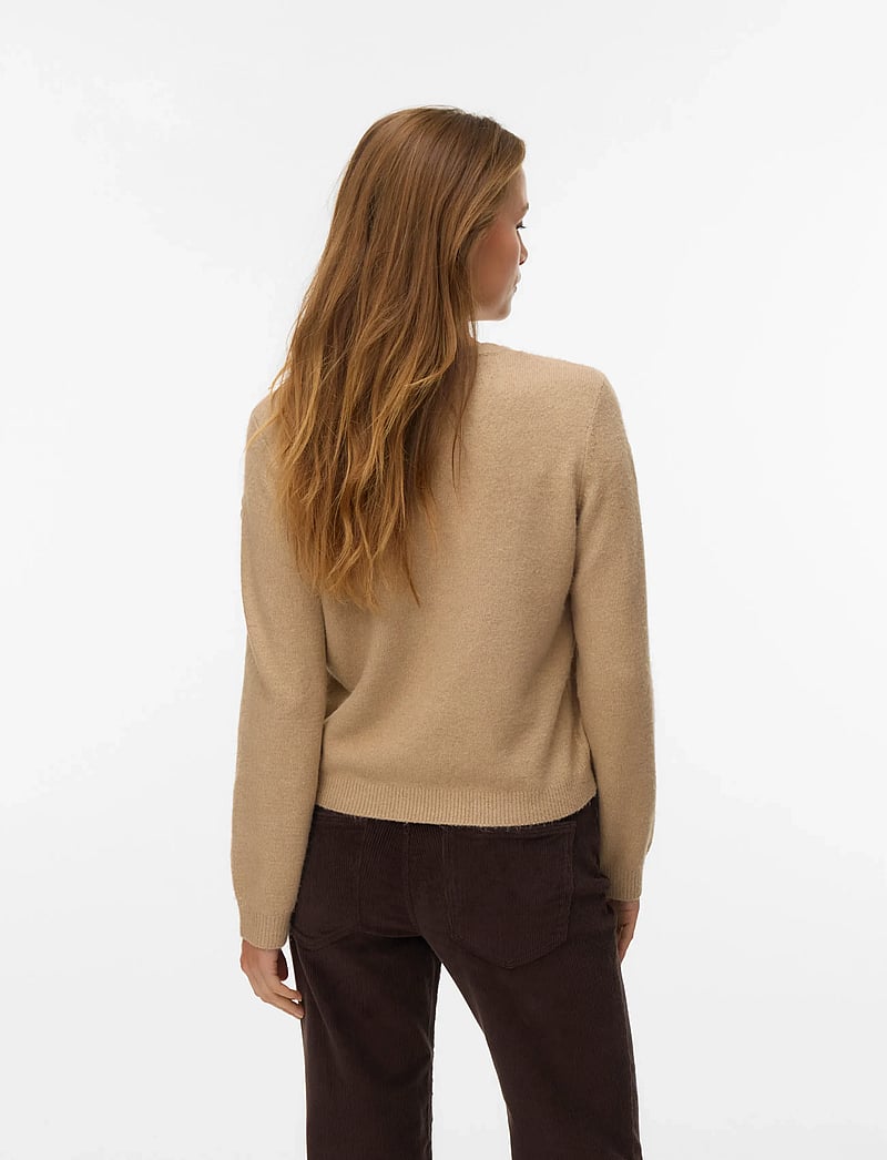 Vero Moda - VMROSE LS O-NECK PULLOVER BOO - gebreide truien - silver mink - 3