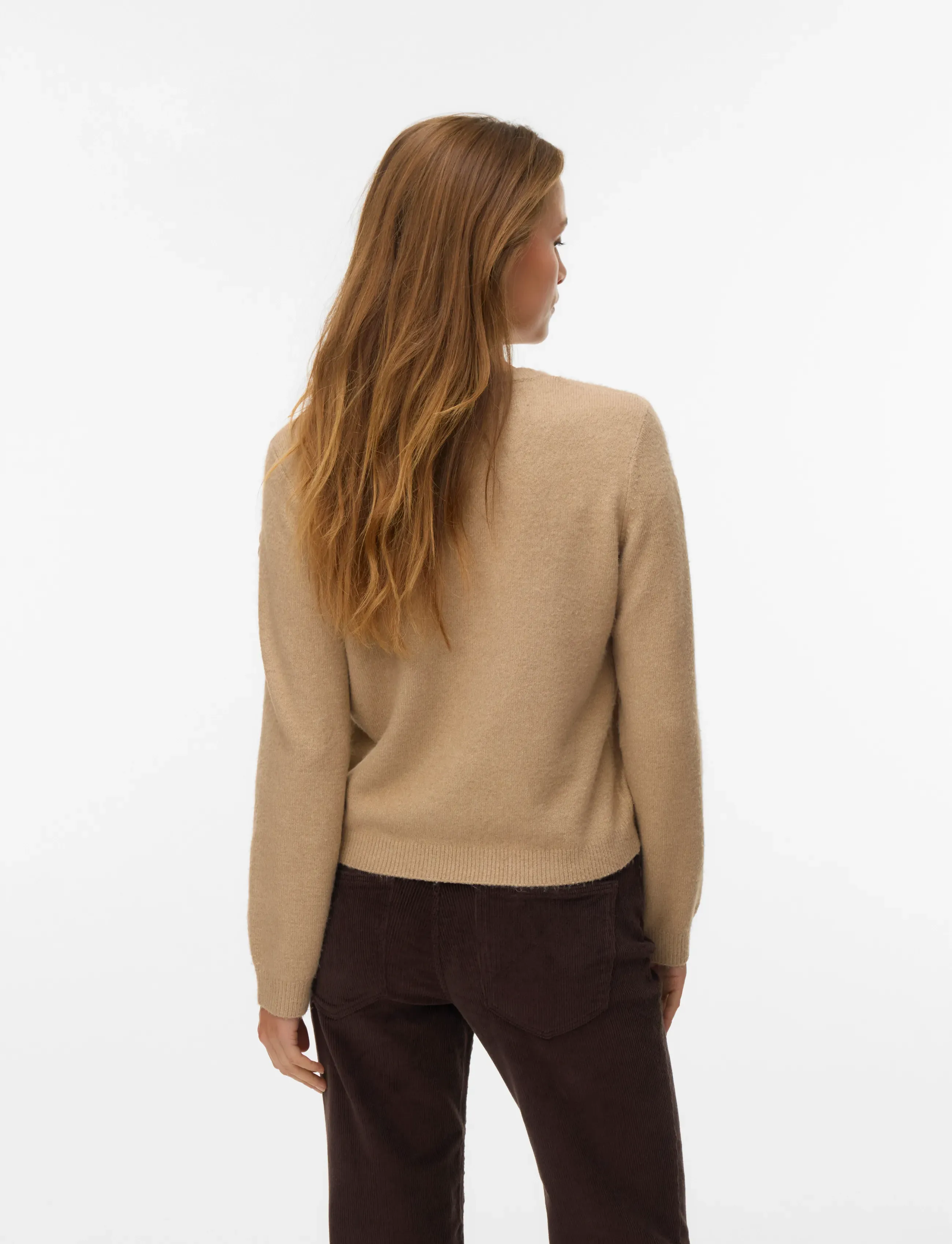 Vero Moda - VMROSE LS O-NECK PULLOVER BOO - laveste priser - silver mink - 3