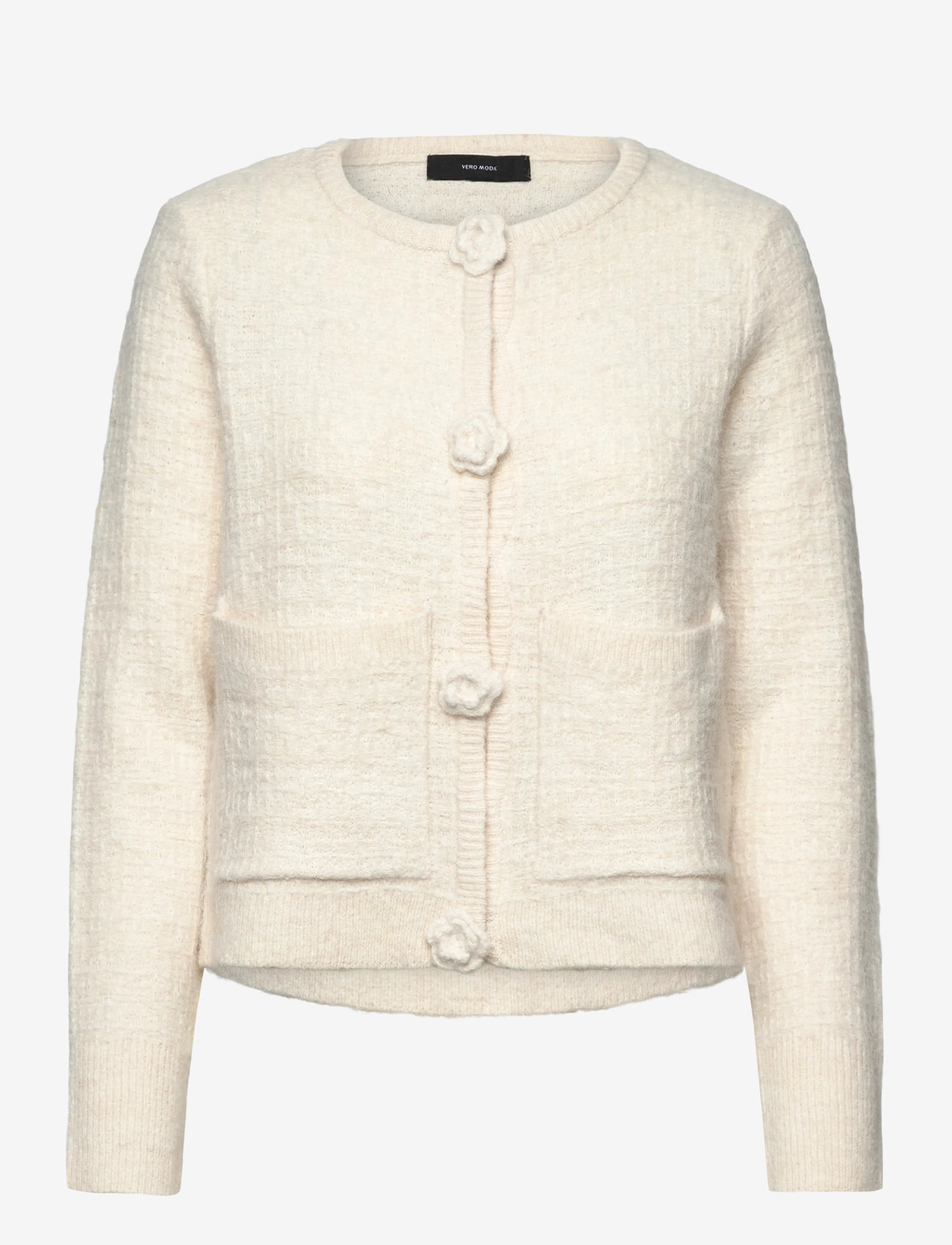 Vero Moda - VMBLOSSOM LS O-NECK CARDIGAN BOO - cardigans - birch - 0