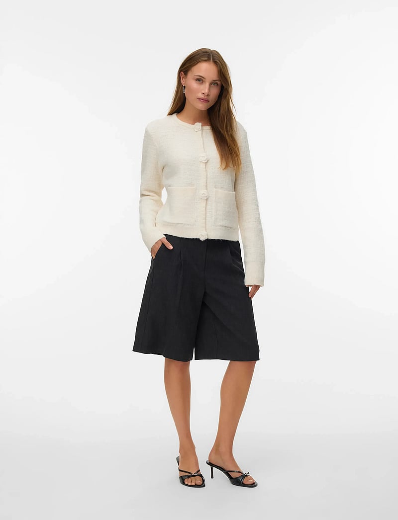 Vero Moda - VMBLOSSOM LS O-NECK CARDIGAN BOO - kardiganai - birch - 0