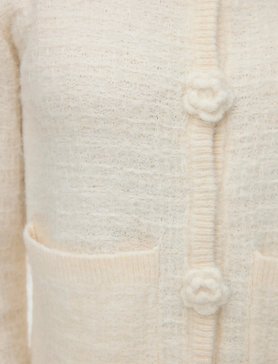 Vero Moda - VMBLOSSOM LS O-NECK CARDIGAN BOO - gebreide vesten - birch - 5
