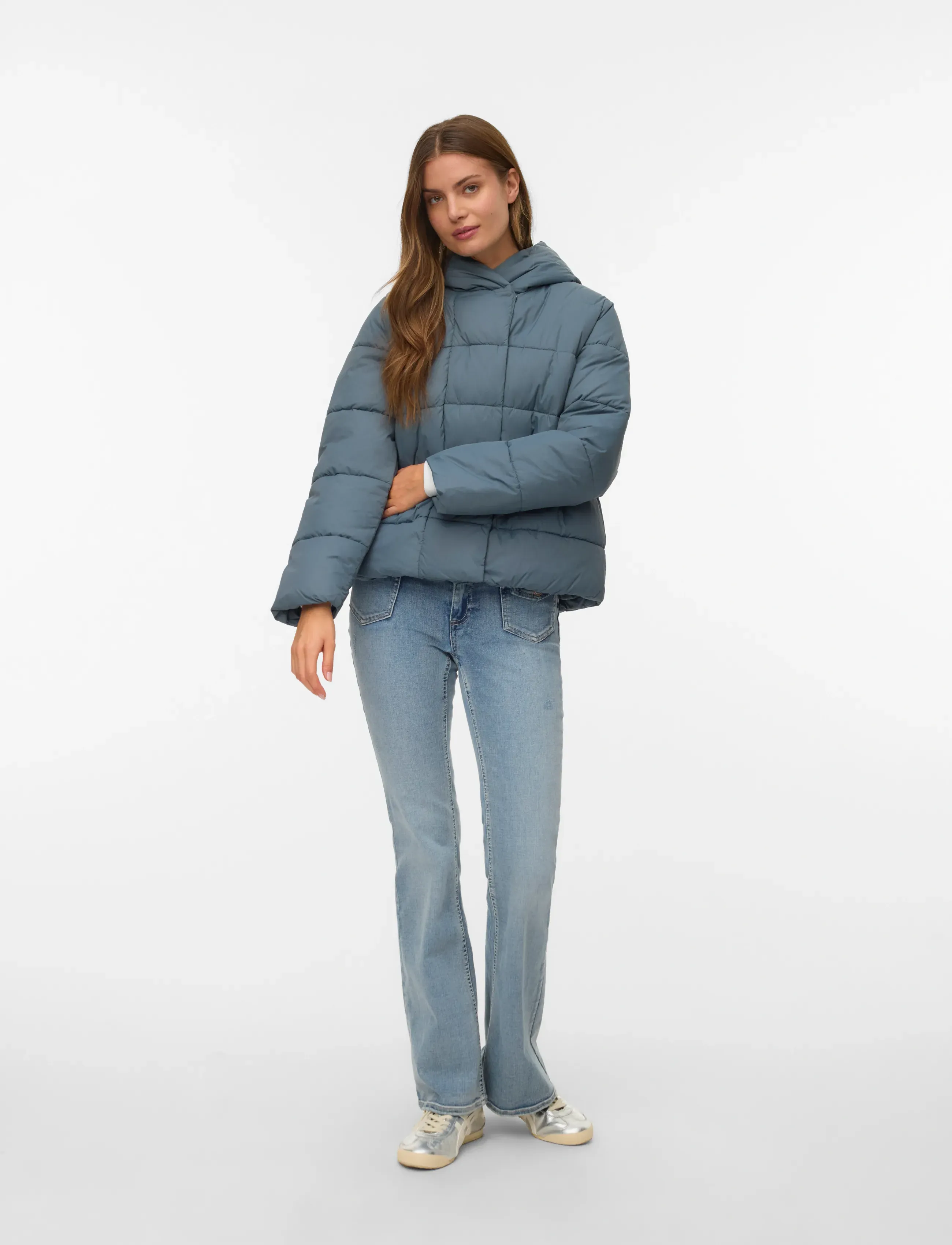 Vero Moda Vmbelinda Short Jacket Ga Noos, M, Jackets, Grau - Padded Jacket, Frauen