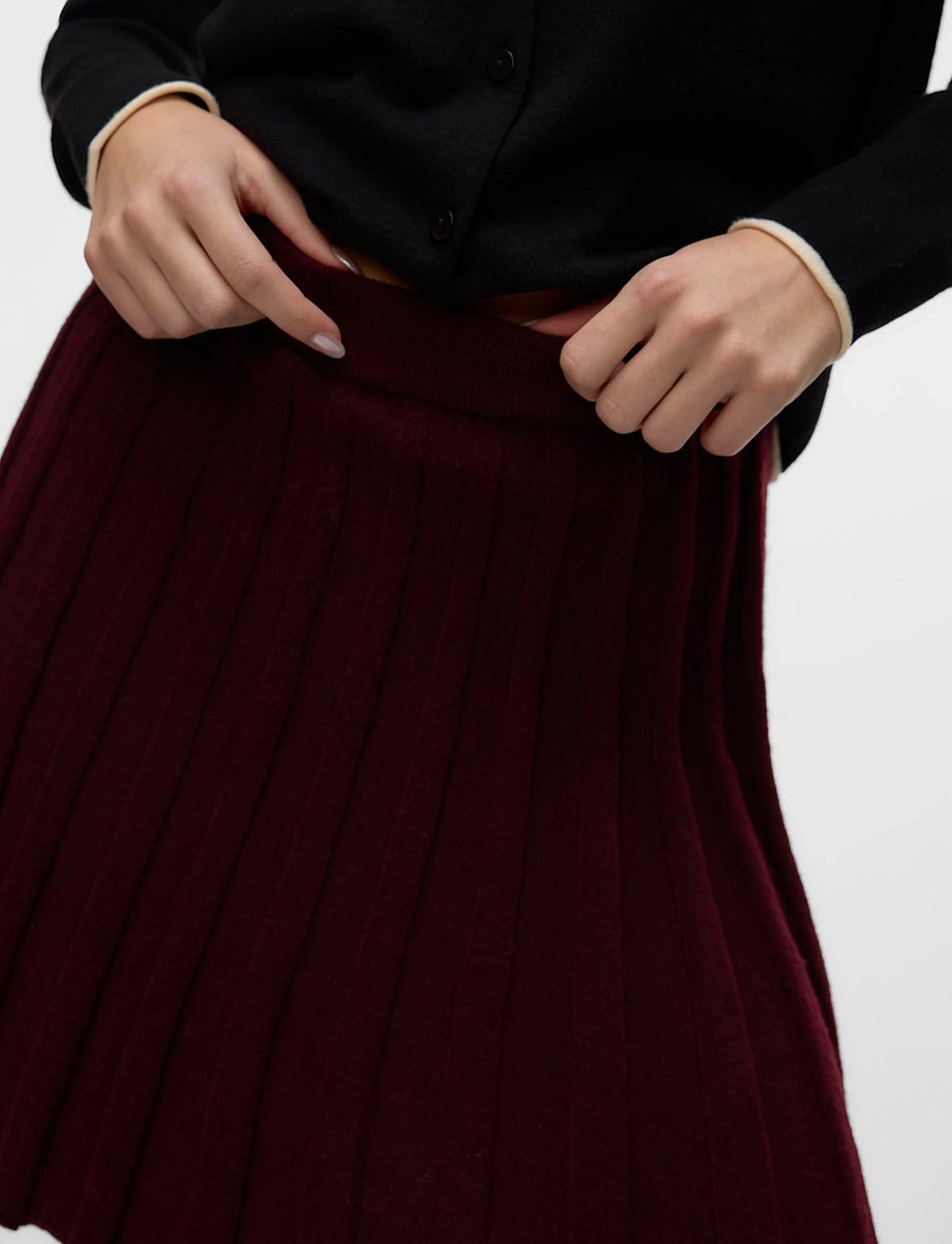 Vero Moda - VMMARINA NW SKATERSKIRT BOO - faltenröcke - winetasting - 5