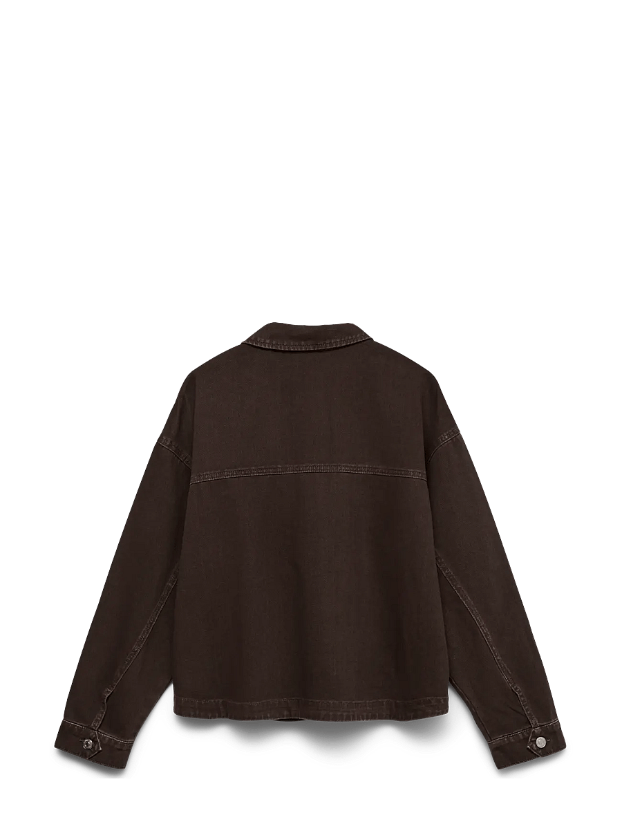 Vero Moda - VMJAMIE LS DENIM SHACKET MIX GA NOOS - frühlingsjacken - chocolate torte - 1