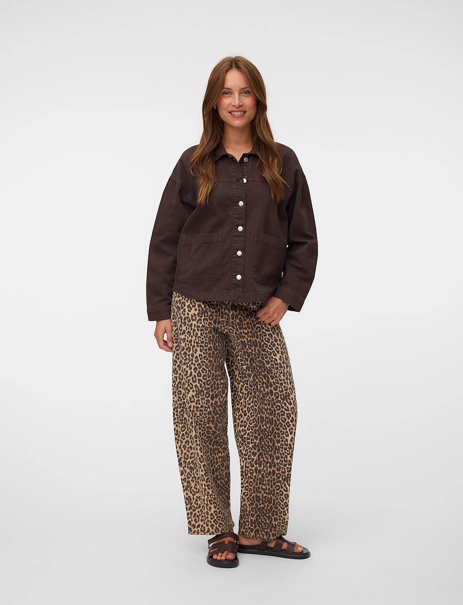 Vero Moda - VMJAMIE LS DENIM SHACKET MIX GA NOOS - frühlingsjacken - chocolate torte - 0