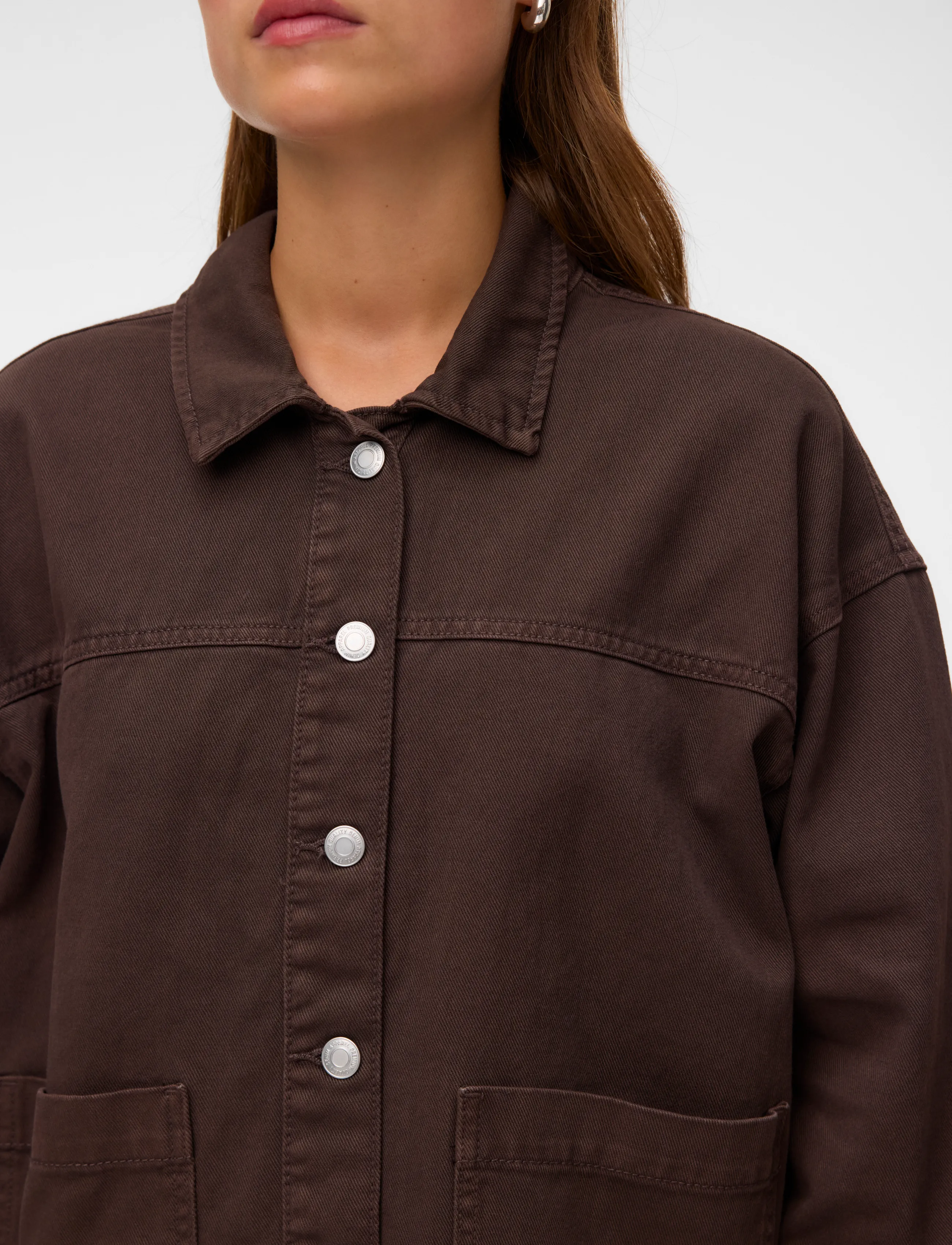 Vero Moda - VMJAMIE LS DENIM SHACKET MIX GA NOOS - frühlingsjacken - chocolate torte - 5