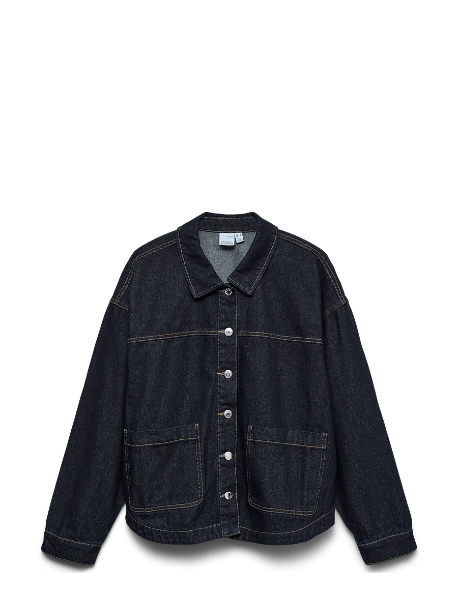 Vero Moda - VMJAMIE LS DENIM SHACKET MIX GA NOOS - vårjackor - dark blue denim - 1