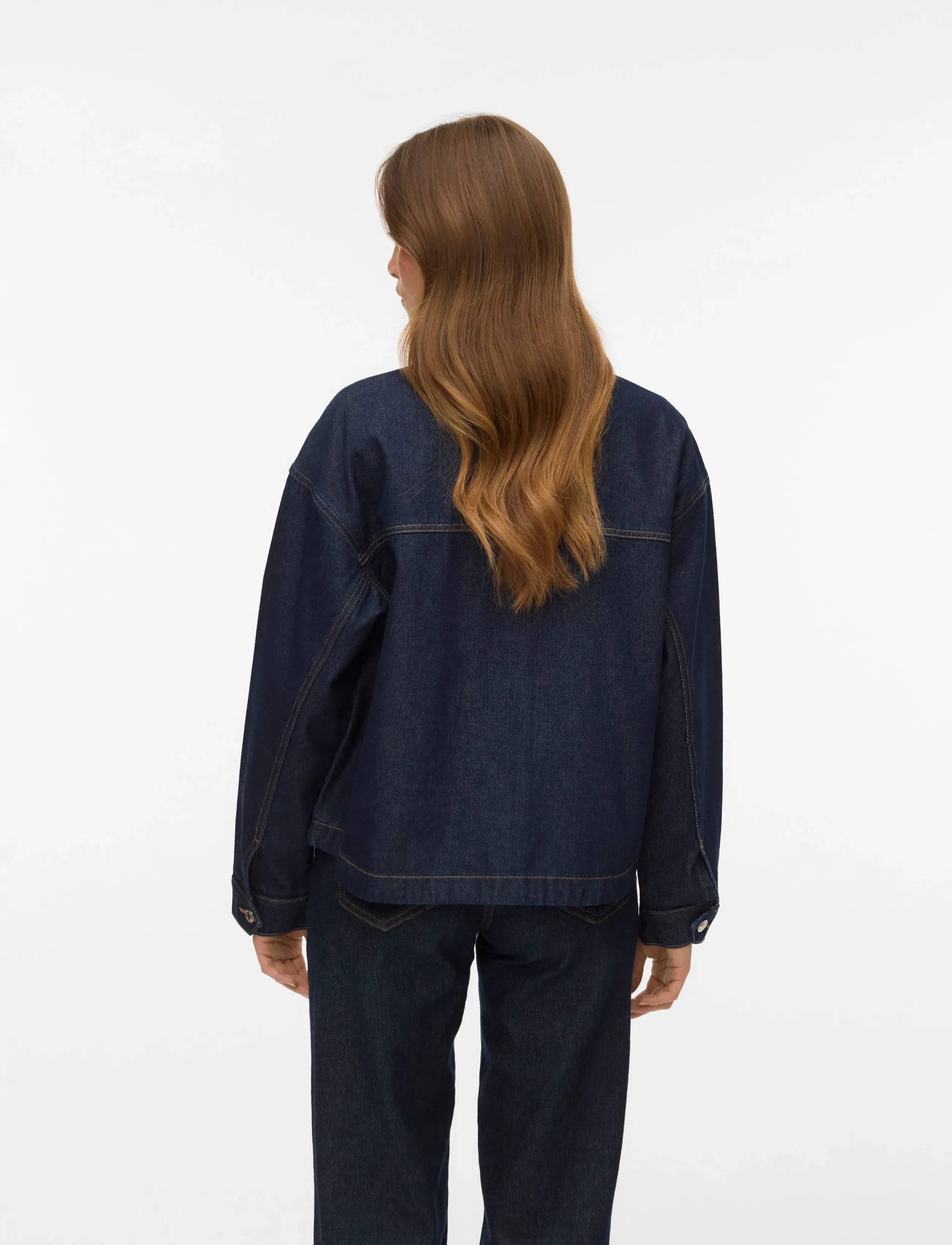 Vero Moda - VMJAMIE LS DENIM SHACKET MIX GA NOOS - vårjackor - dark blue denim - 3
