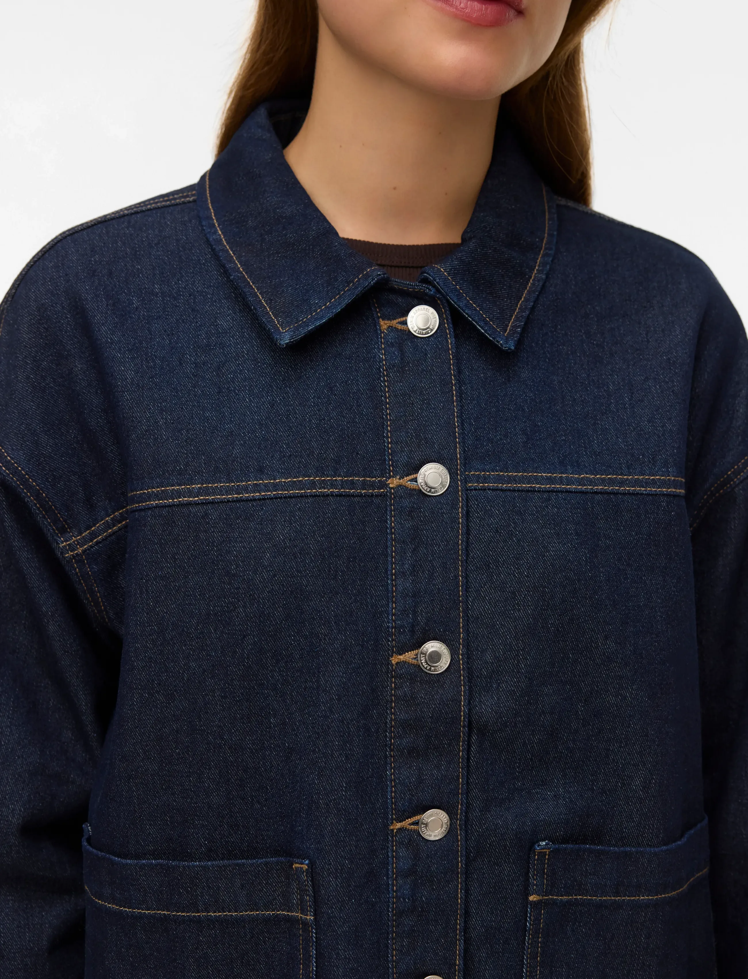 Vero Moda - VMJAMIE LS DENIM SHACKET MIX GA NOOS - vårjackor - dark blue denim - 5