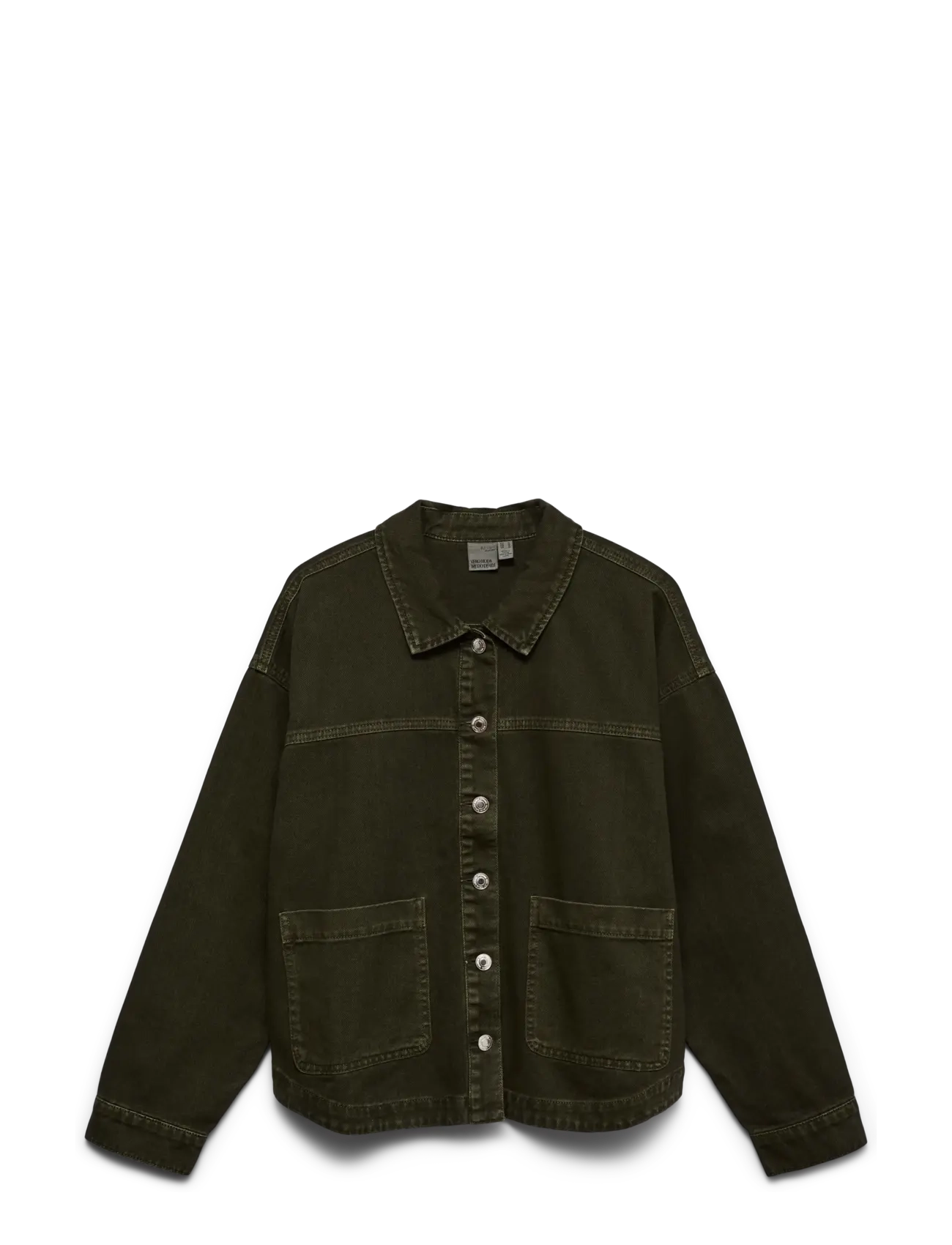 Vero Moda VMJAMIE LS DENIM SHACKET MIX GA NOOS - Keskhooaja stiil - FOREST NIGHT / green