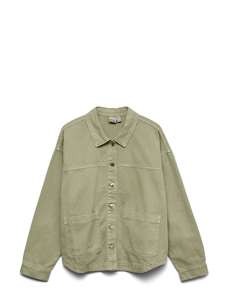 Vero Moda - VMJAMIE LS DENIM SHACKET MIX GA NOOS - forårsjakker - laurel wreath - 1