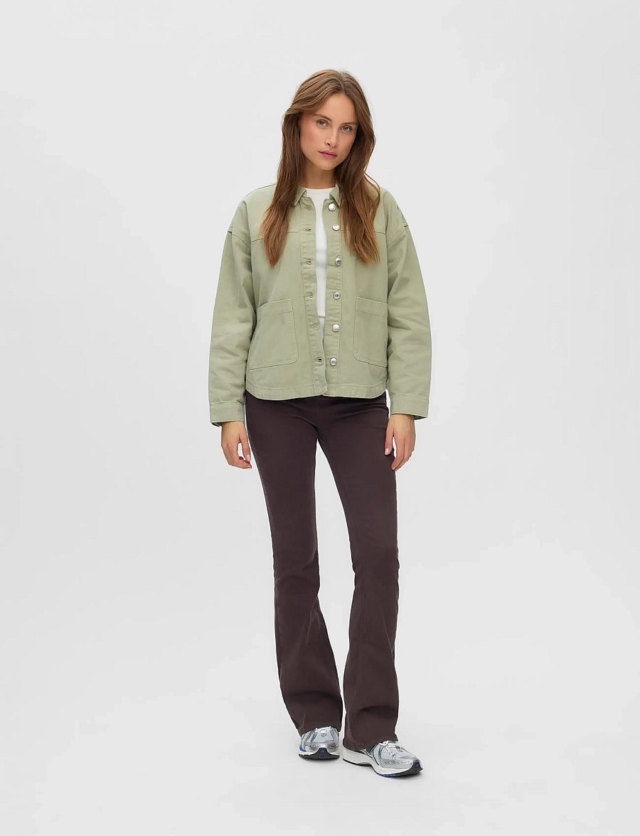 Vero Moda - VMJAMIE LS DENIM SHACKET MIX GA NOOS - denim jackets - laurel wreath - 0
