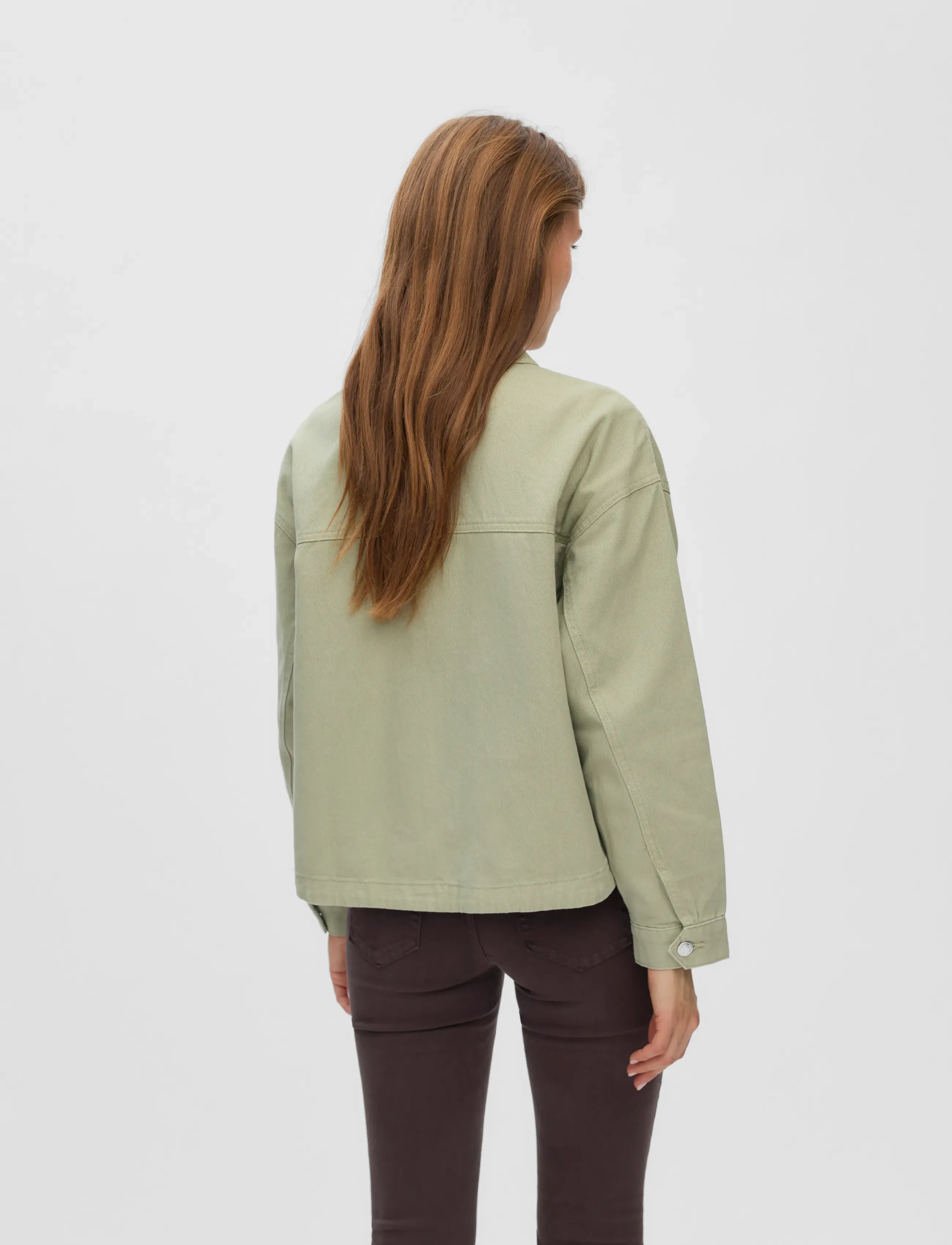 Vero Moda - VMJAMIE LS DENIM SHACKET MIX GA NOOS - denim jackets - laurel wreath - 3