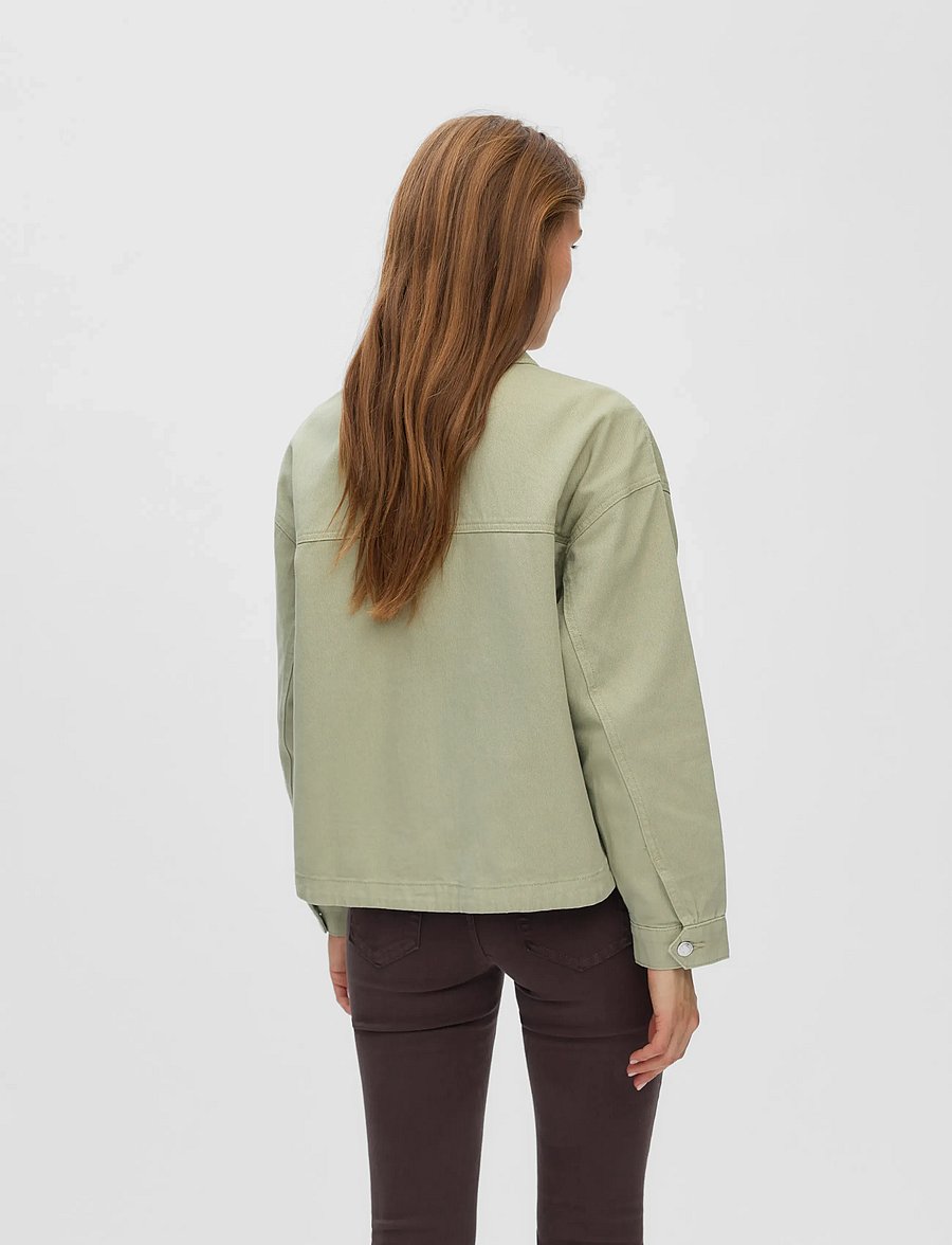 Vero Moda - VMJAMIE LS DENIM SHACKET MIX GA NOOS - denim jackets - laurel wreath - 3