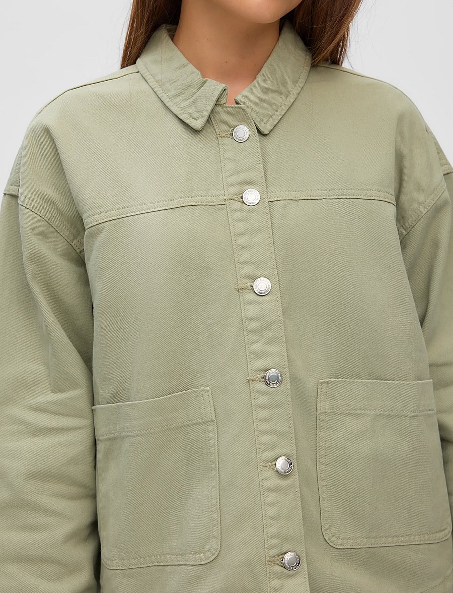 Vero Moda - VMJAMIE LS DENIM SHACKET MIX GA NOOS - denim jackets - laurel wreath - 5