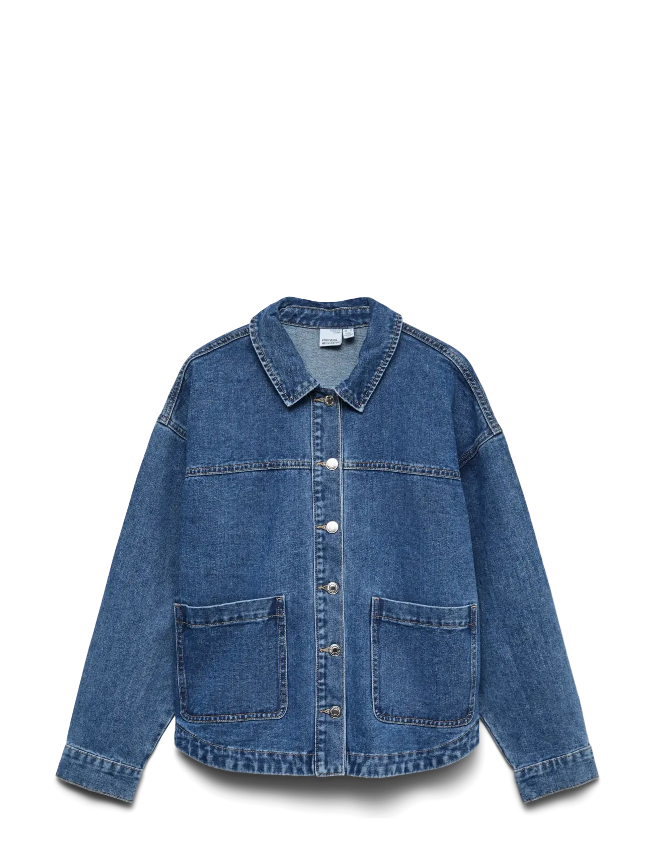 VERO MODA Vmjamie Ls Denim Shacket Mix Ga Noos Blau - XL - Damen
