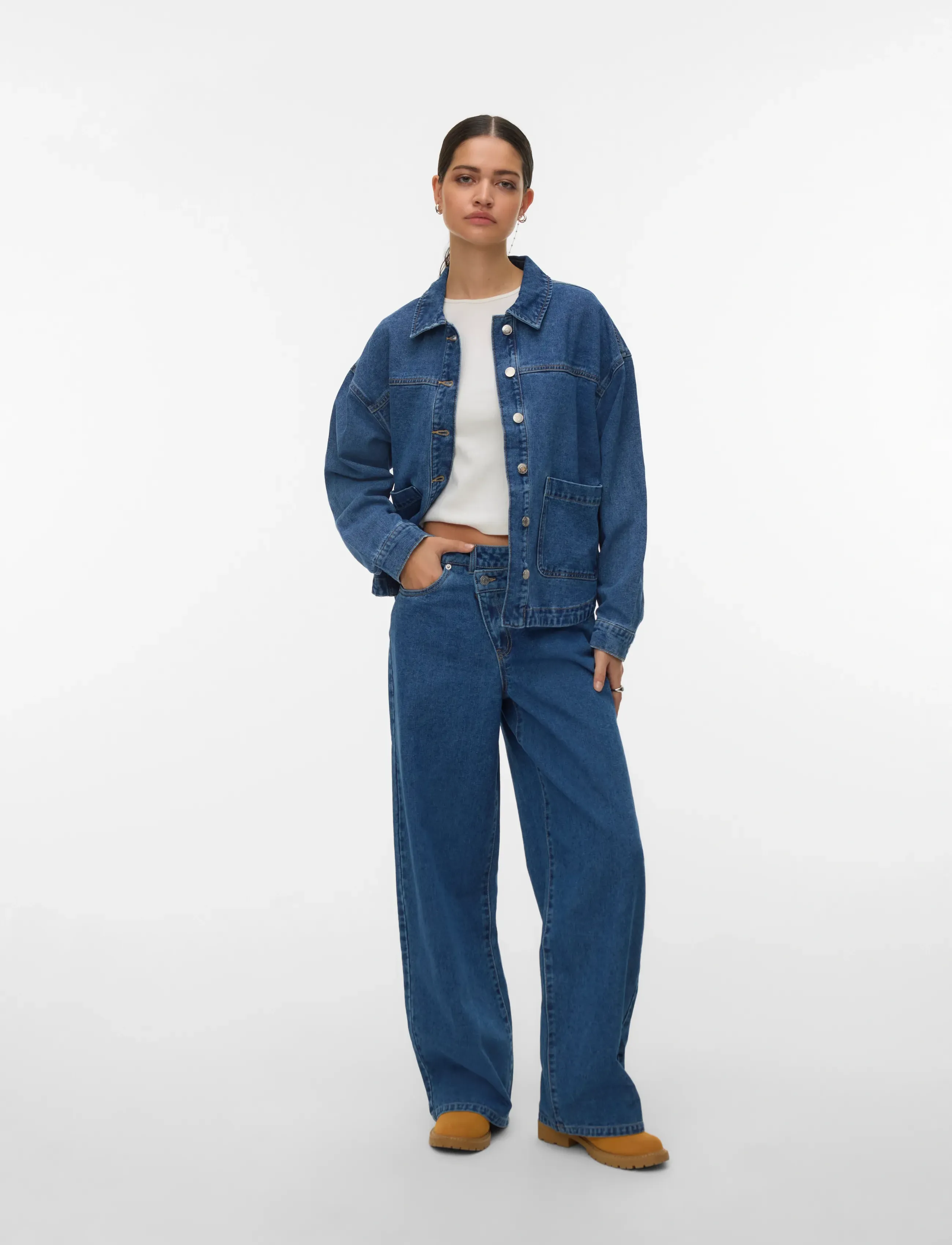 Vero Moda VMJAMIE LS DENIM SHACKET MIX GA NOOS - Jackor - MEDIUM BLUE DENIM / blue
