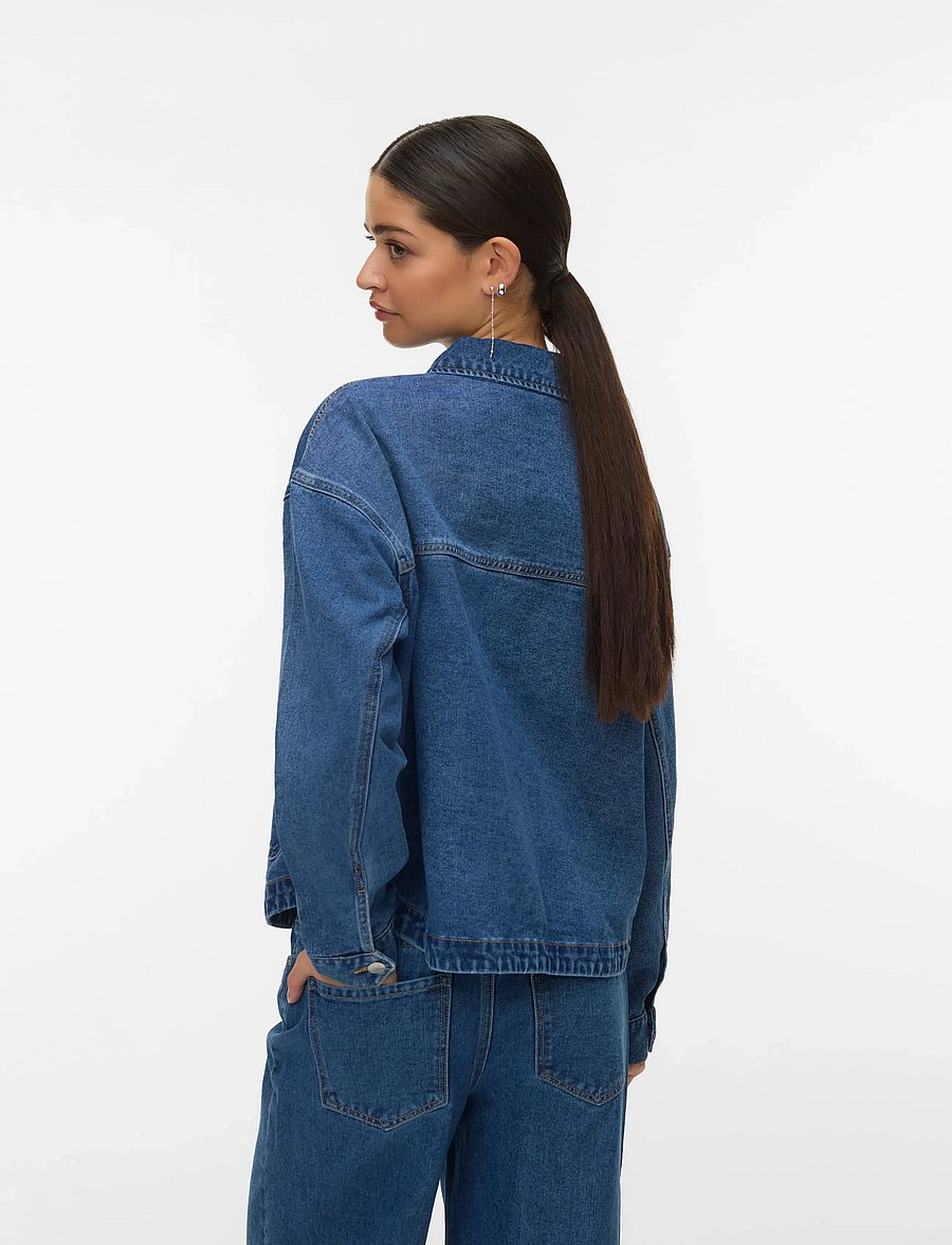 Vero Moda - VMJAMIE LS DENIM SHACKET MIX GA NOOS - jeansjackor - medium blue denim - 3