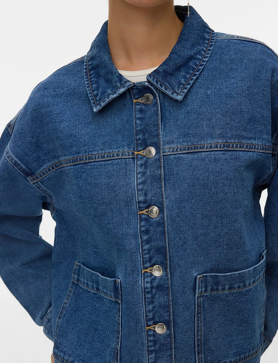 Vero Moda - VMJAMIE LS DENIM SHACKET MIX GA NOOS - jeansjackor - medium blue denim - 5
