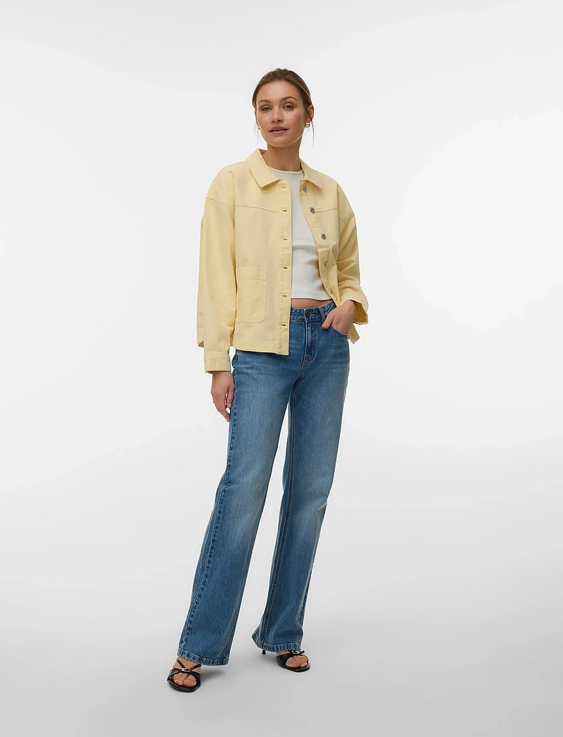 Vero Moda - VMJAMIE LS DENIM SHACKET MIX GA NOOS - forårsjakker - mellow yellow - 0