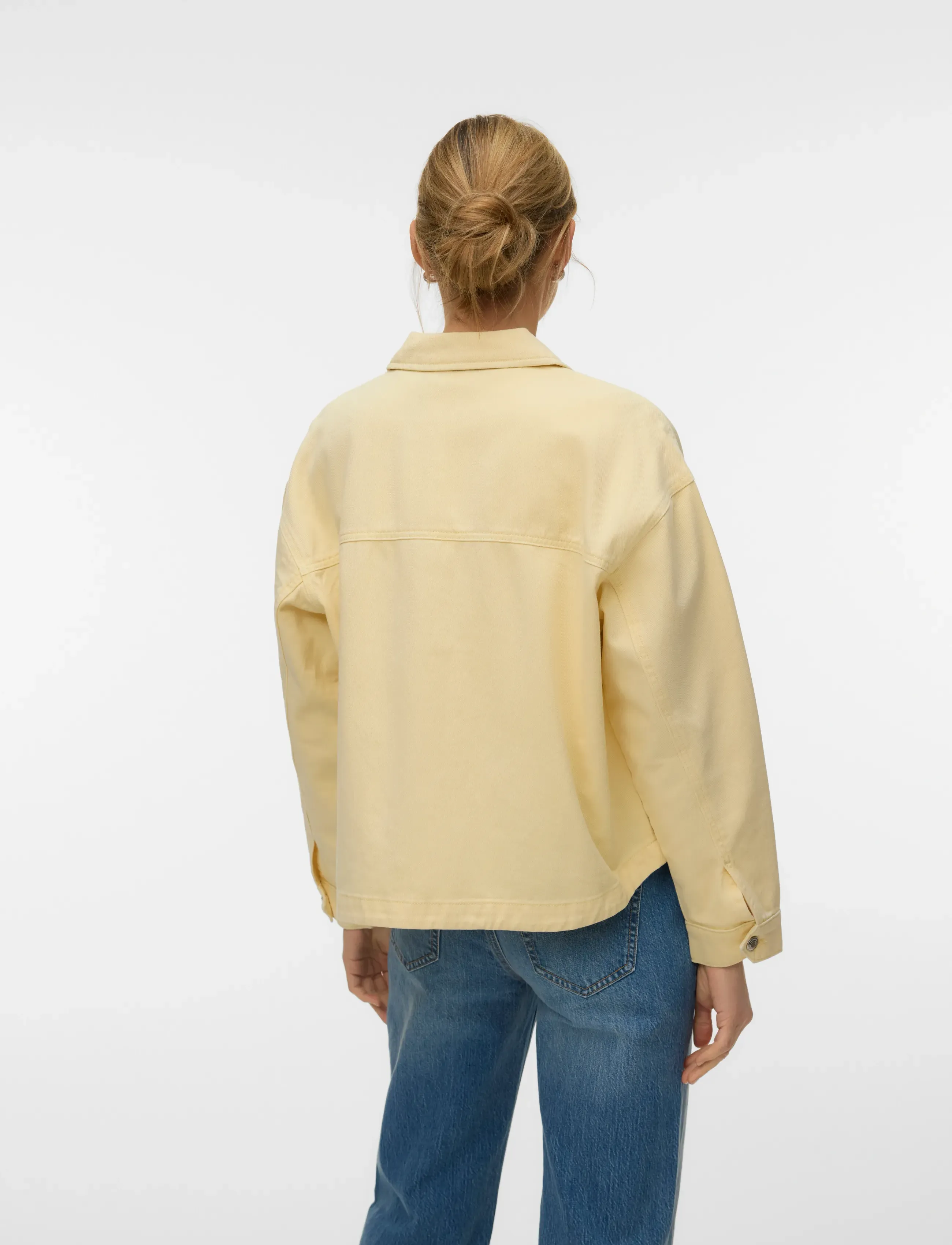 Vero Moda - VMJAMIE LS DENIM SHACKET MIX GA NOOS - vårjackor - mellow yellow - 3