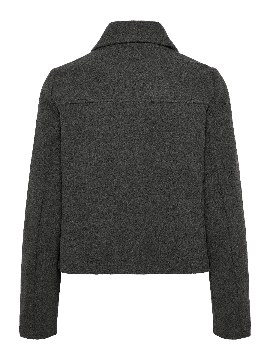Vero Moda - VMSAFIR SHORT JACKET GA NOOS - frühlingsjacken - dark grey melange - 2